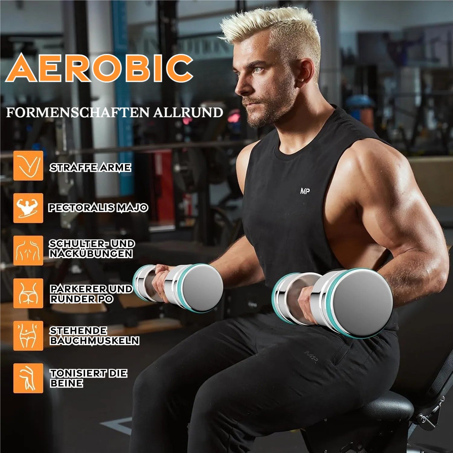 TLGREEN Hantel-Set Stahl Kurzhanteln, (Hantel 2er Set Ultrakompakte Einstellbare Hanteln, mit Schaumstoff-Griff - Fitness Hanteln für Zuhause) – Bild 3 von 5