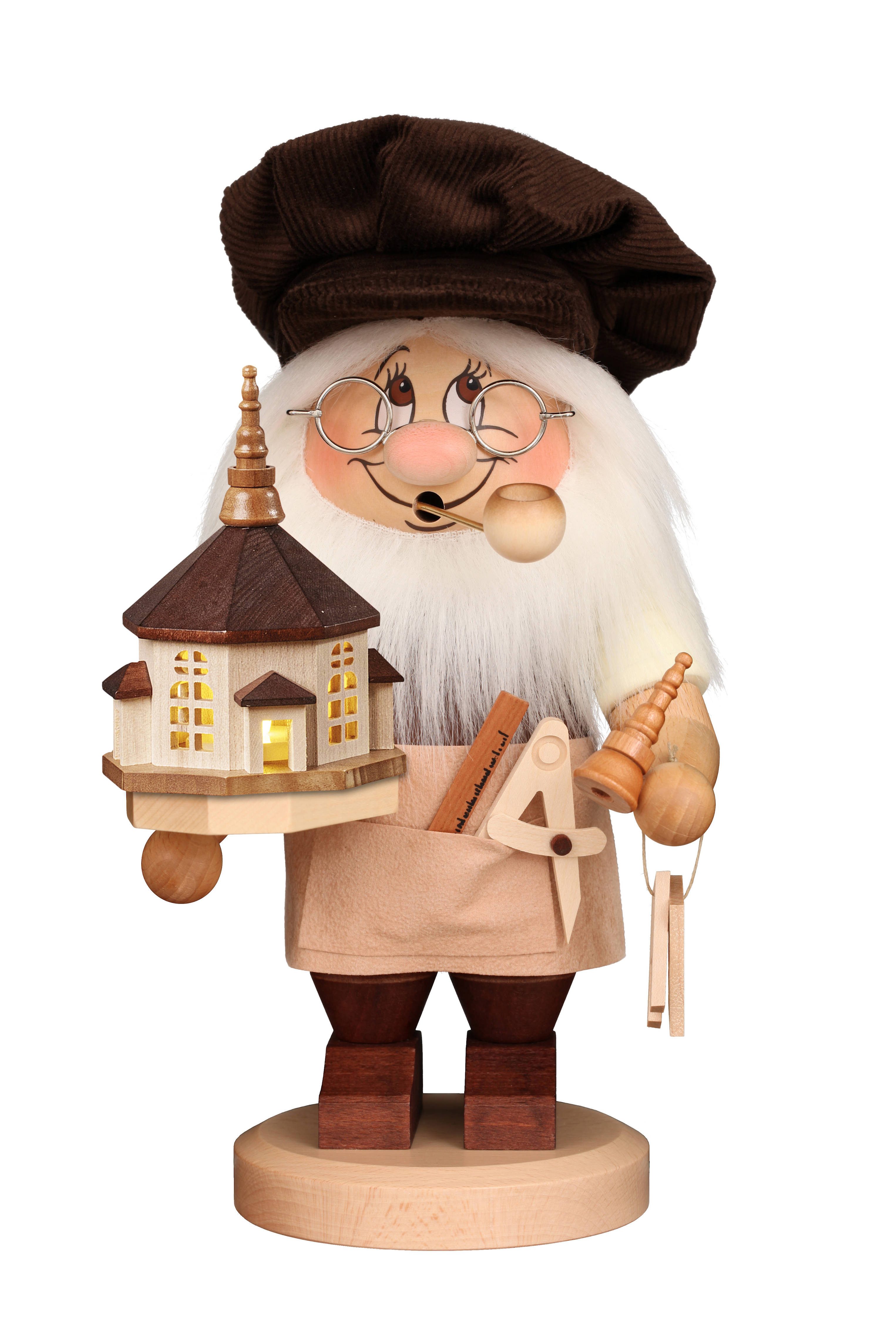 Christian Ulbricht Räuchermännchen Räuchermännchen Wichtel Seiffener Kirche, Original Erzgebirge