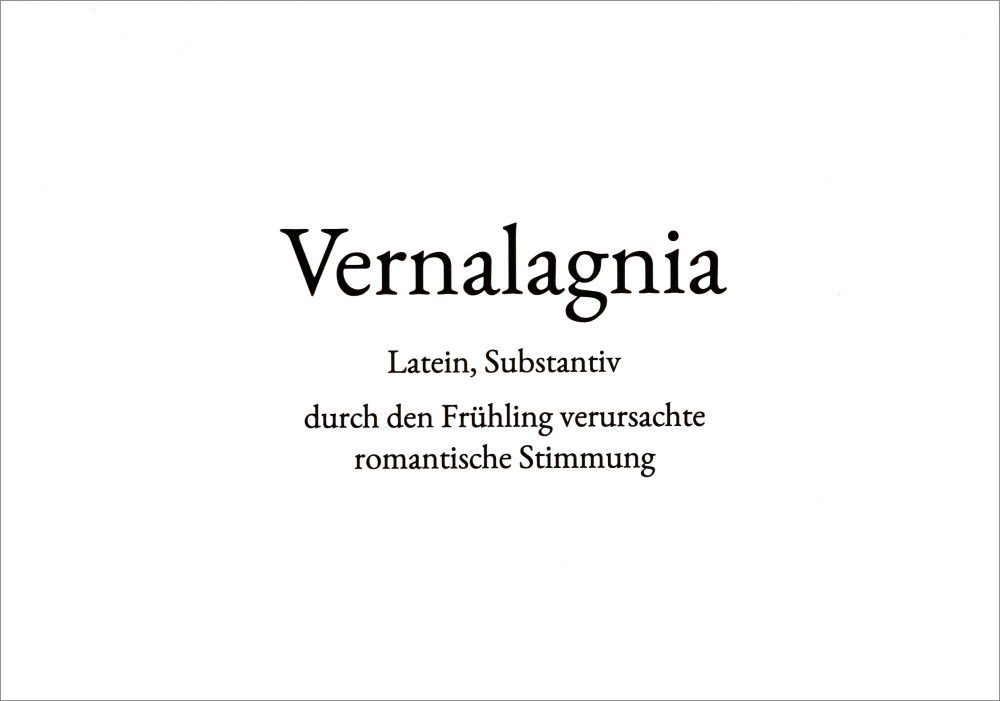 Postkarte Wortschatz- "Vernalagnia"