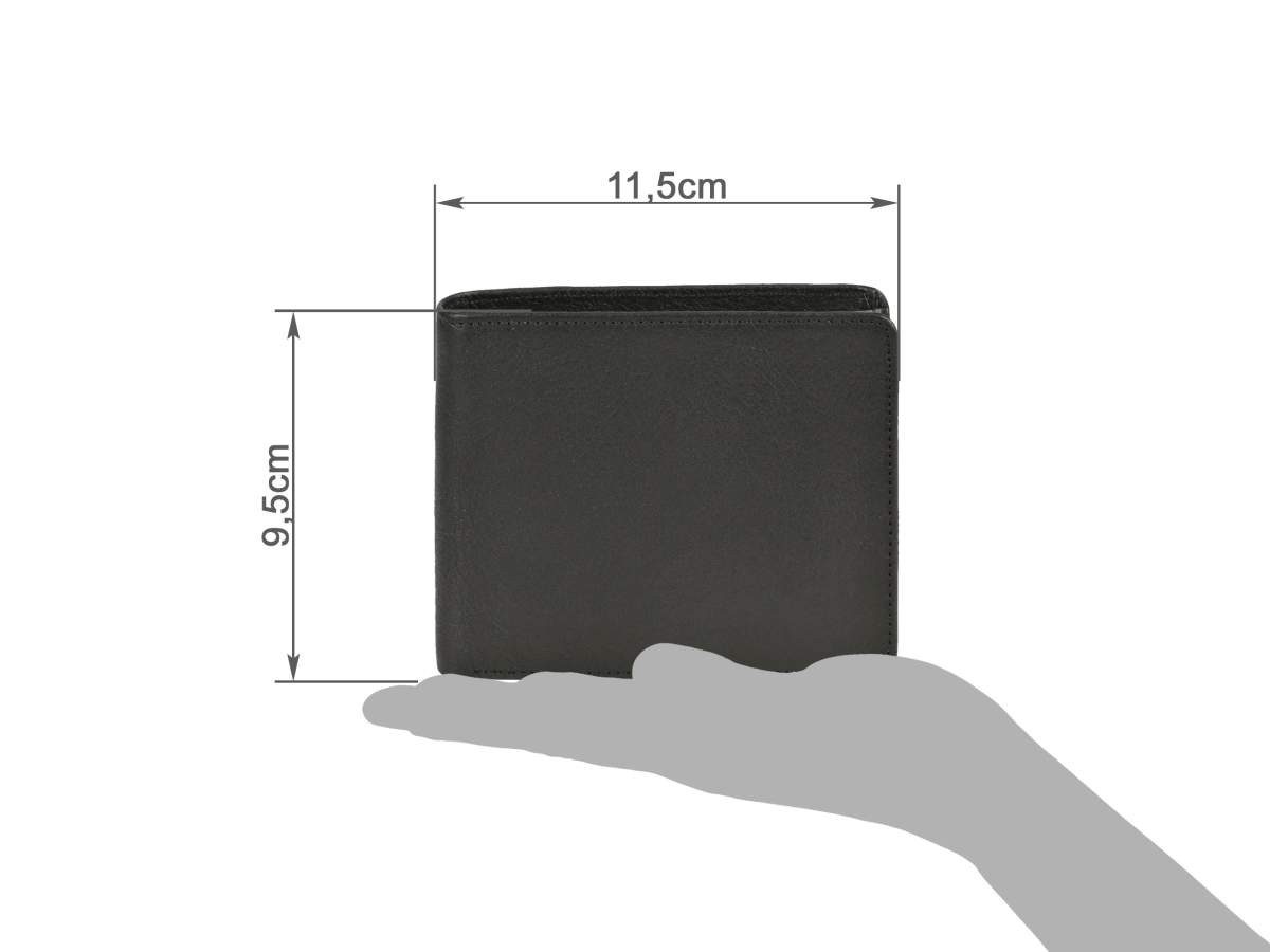 Sonnenleder Geldbörse Spree Portemonnaie Herren Leder im Querformat sehr edel, Herrenbörse, Portemonnaie, Querformat 11,5x9,5cm, besonders edel