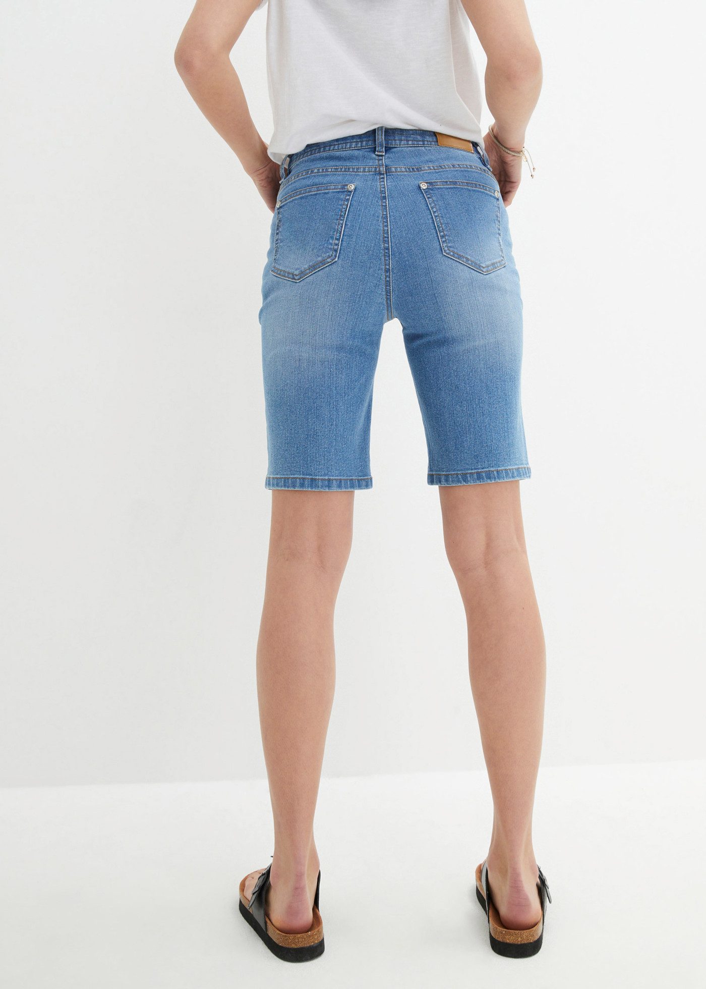 bonprix Bermudas schmale Passform, elastisches Material, mit Bindeband