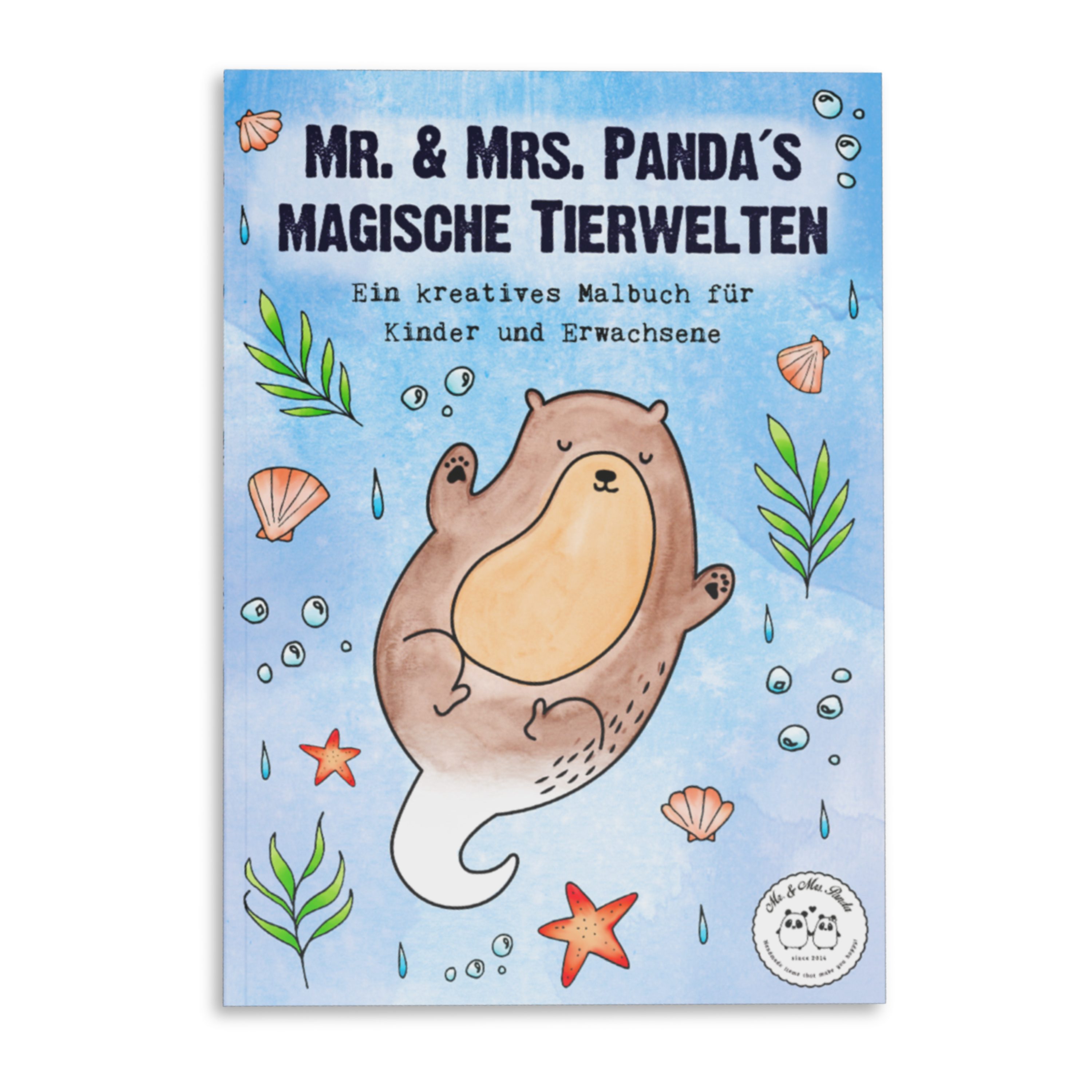 Geschenkkarte Geschenk, - Panda Mr. Ausmalbilde Tierwelten Weiß Panda´s Mrs. - & Mrs. & Magische Mr.