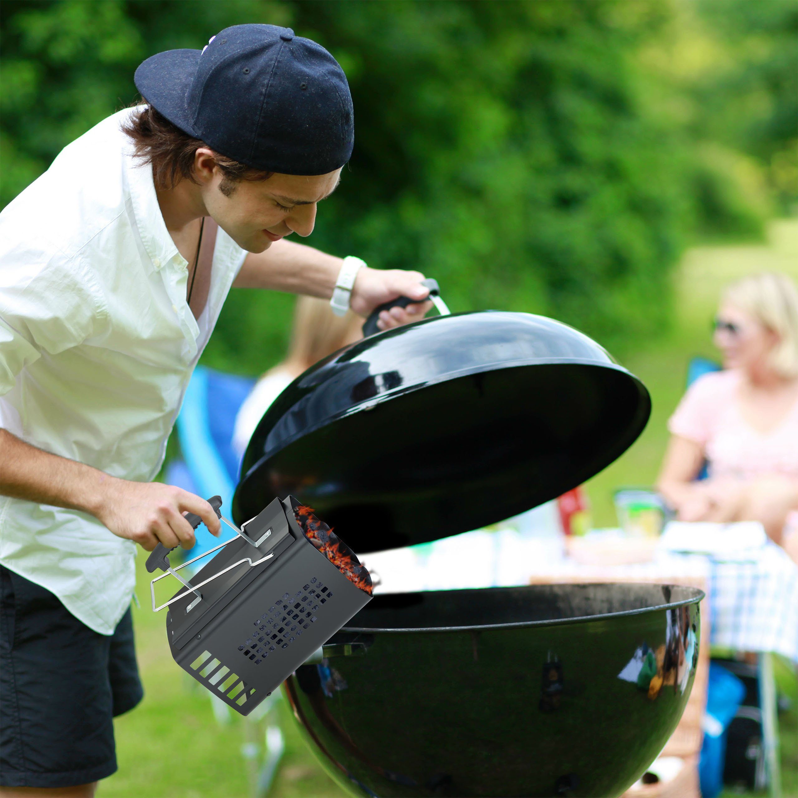 relaxdays Anzündkamin für den Grill