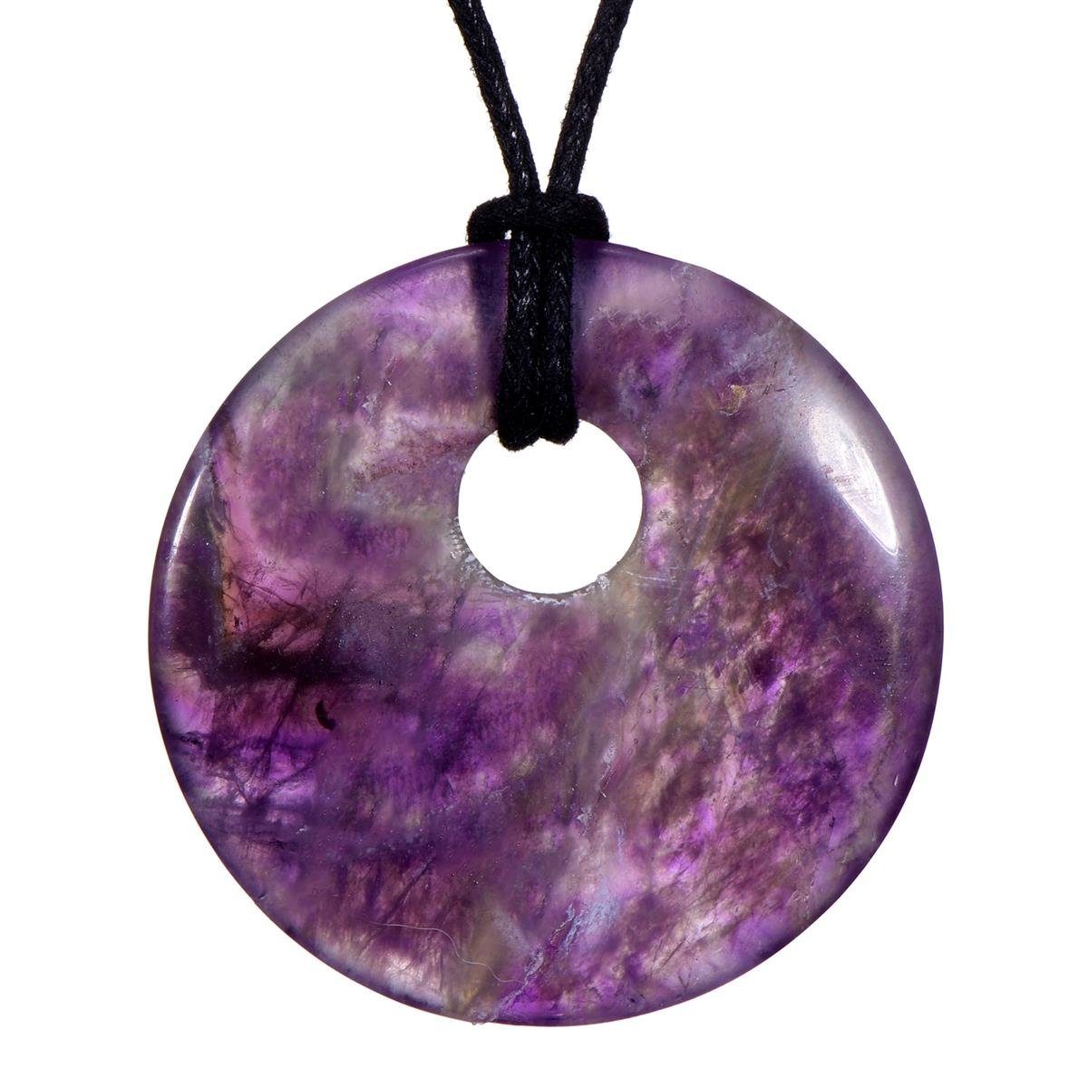 Morella Kette mit Anhänger Halskette 80 cm Donut Steinscheibe Anhänger (1-t günstig online kaufen