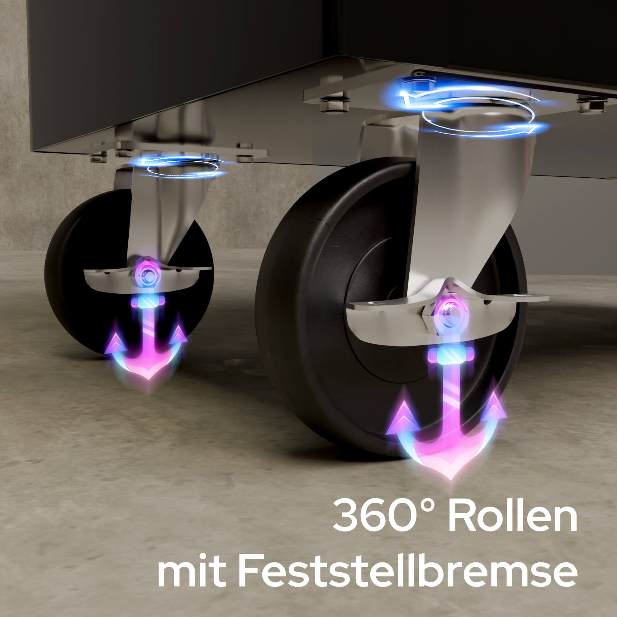 Arebos Werkstattwagen 7-Fächer Rollwagen, Zentral abschließbar mit Antirutschmatten, schwarz, (Werkzeug Rollwagen 7 Fächer) – Bild 4 von 5