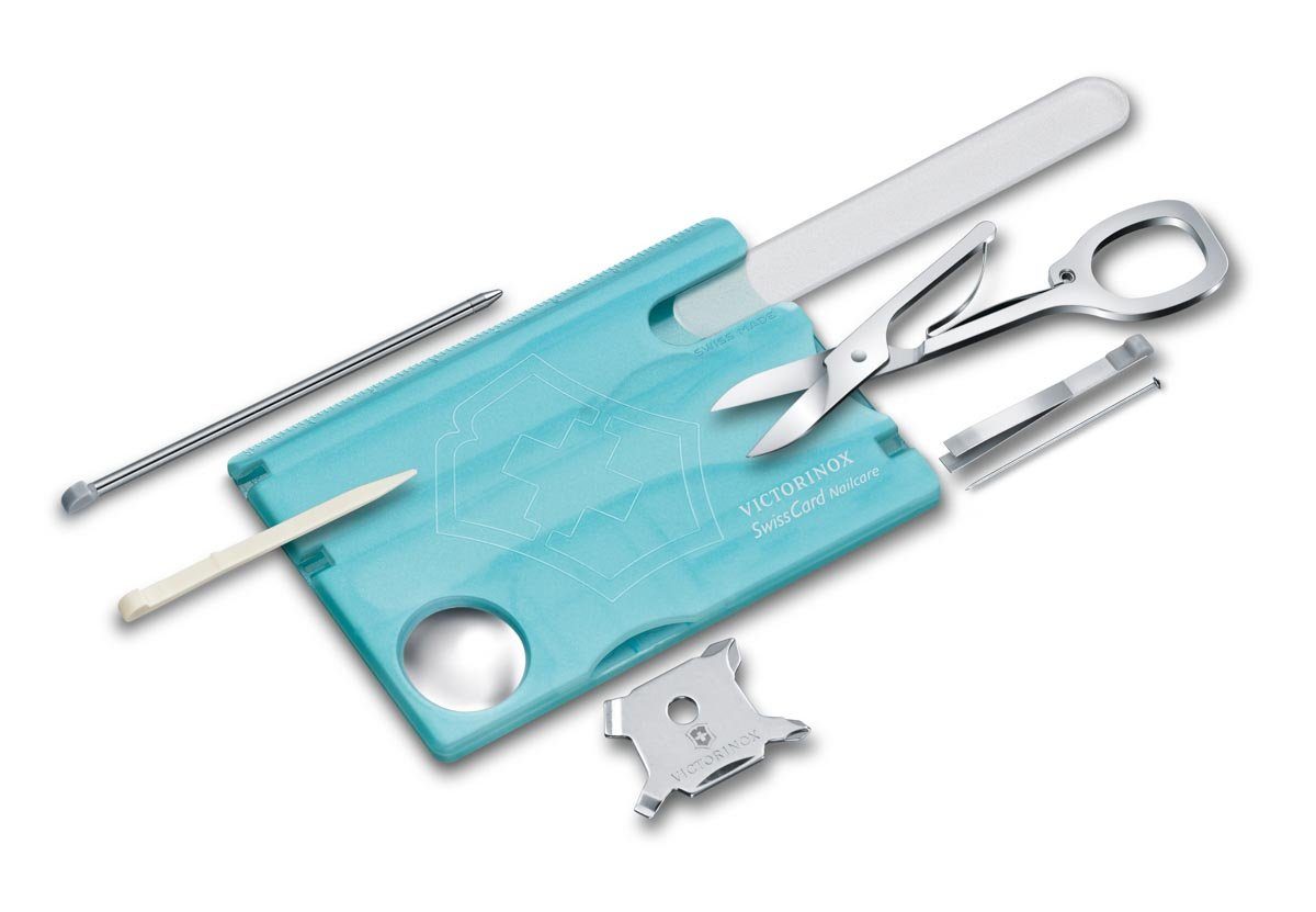 Victorinox Nailcare, transluzent Card Swiss eisblau Taschenmesser