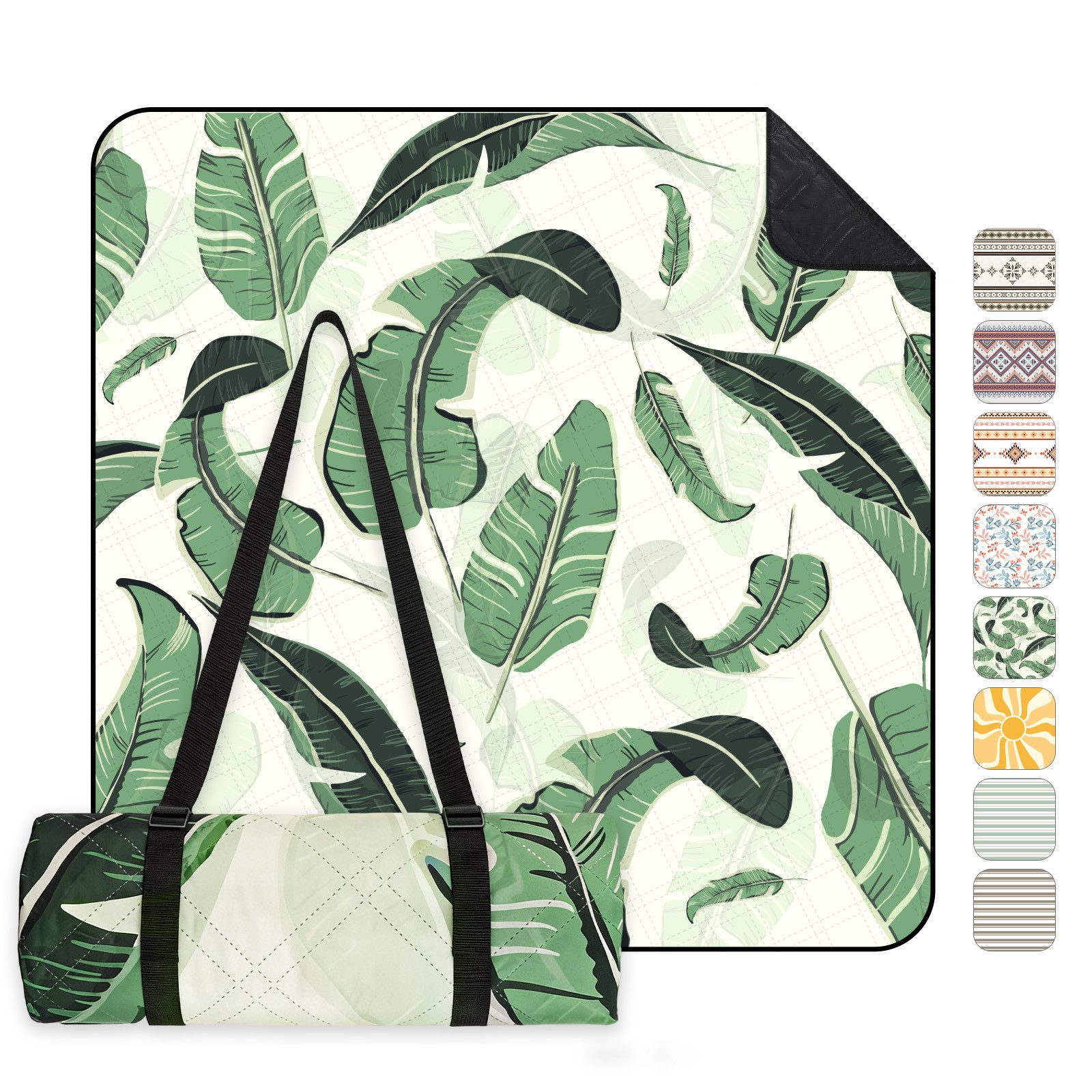 Picknickdecke Picknickdecke 200 x 200 cm Campingdecke Wasserdicht, 3 Schichten, Sekey, Campingdecke Wärmeisoliert mit Wasserdichter Unterseite