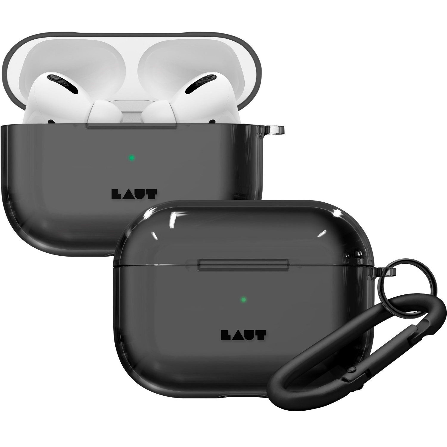 LAUT Etui Crystal-X Skin Case Cover Schutz-Hülle Balck Headset (passend für Ladecase Apple AirPods Pro Bluetooth Ohrhörer Kopfhörer)