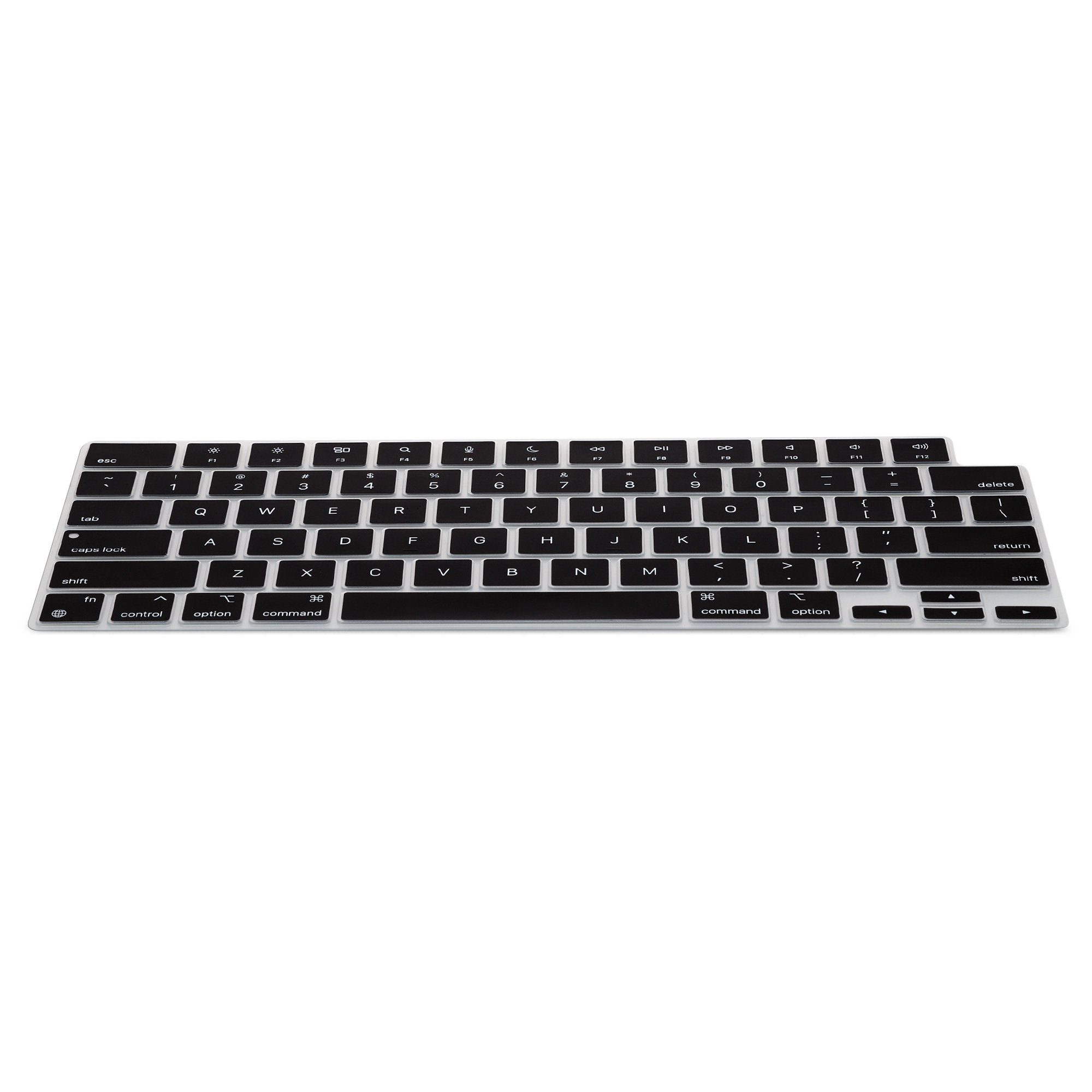 kwmobile Etui Silikon Tastaturschutz für Apple Macbook Air 15 2023 M2 (A2941), QWERTY US Keyboard Cover Abdeckung - Schwarz