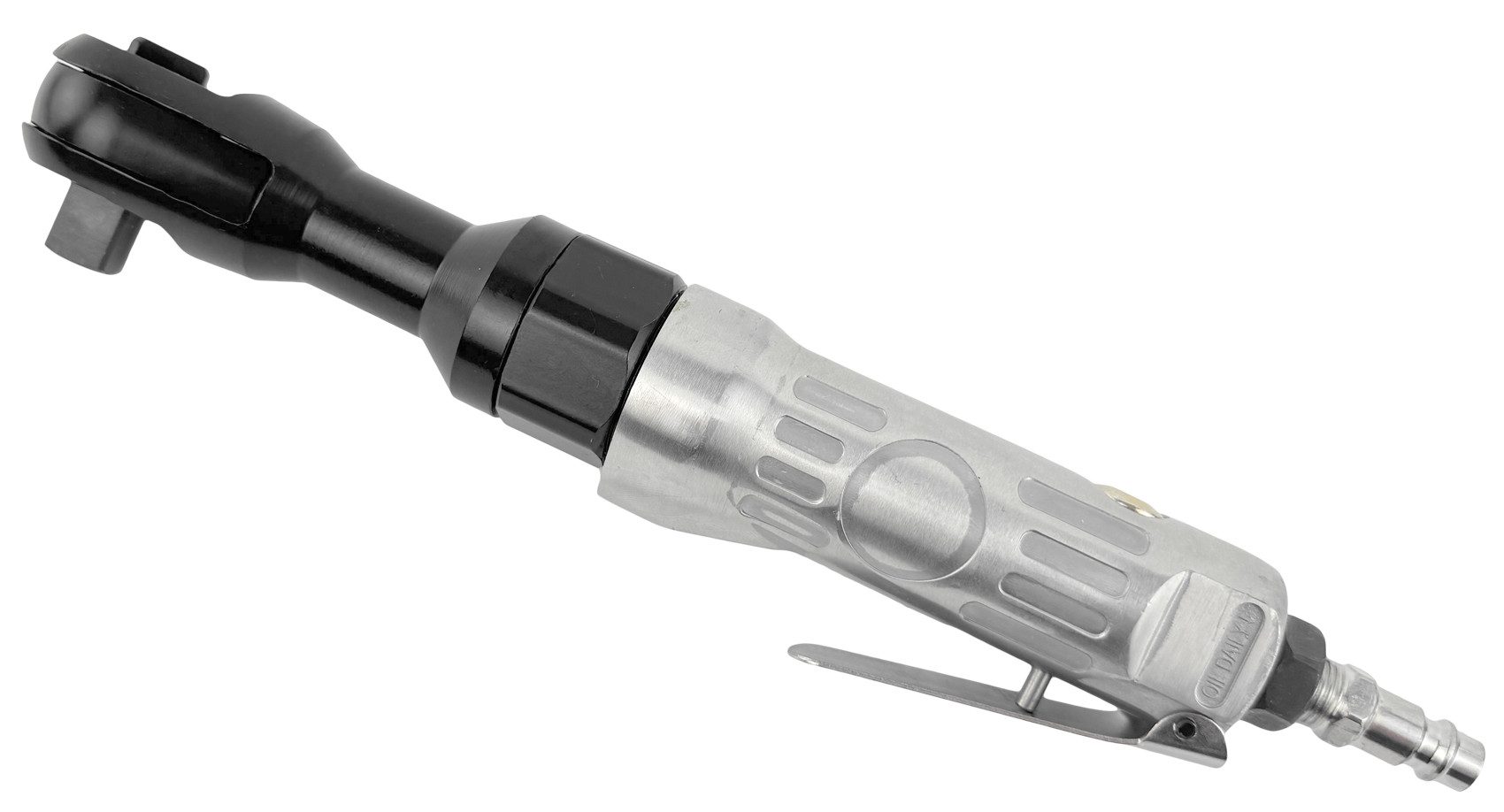 WELDINGER Druckluft-Ratschenschrauber Druckluft-Ratschenschrauber 1/2" Luftverbrauch 140 l/min Länge 260 mm, 150 U/min, 61 Nm, 1/2"-Vierkantknarre mit Rückwärtsgang, Leistungssteuerung per Auslöser