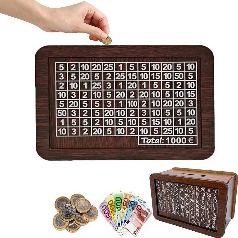 NUODWELL Spardose Spardose aus Holz, Sparbox günstig online kaufen