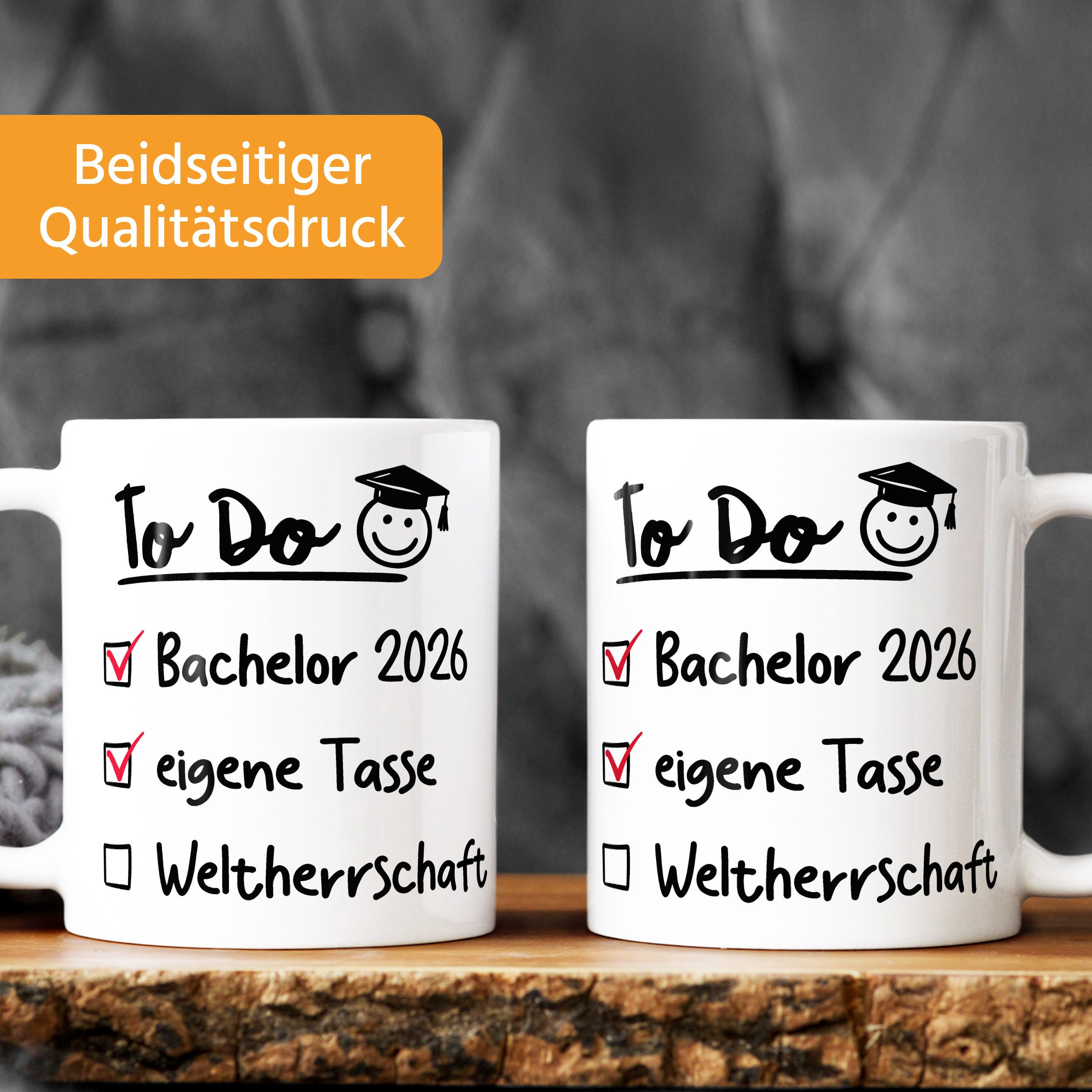 MoonWorks Tasse Kaffee-Tasse Geschenkidee Bachelor 2026 - Abschluss Geschenke Männer, Keramik – Bild 3 von 5