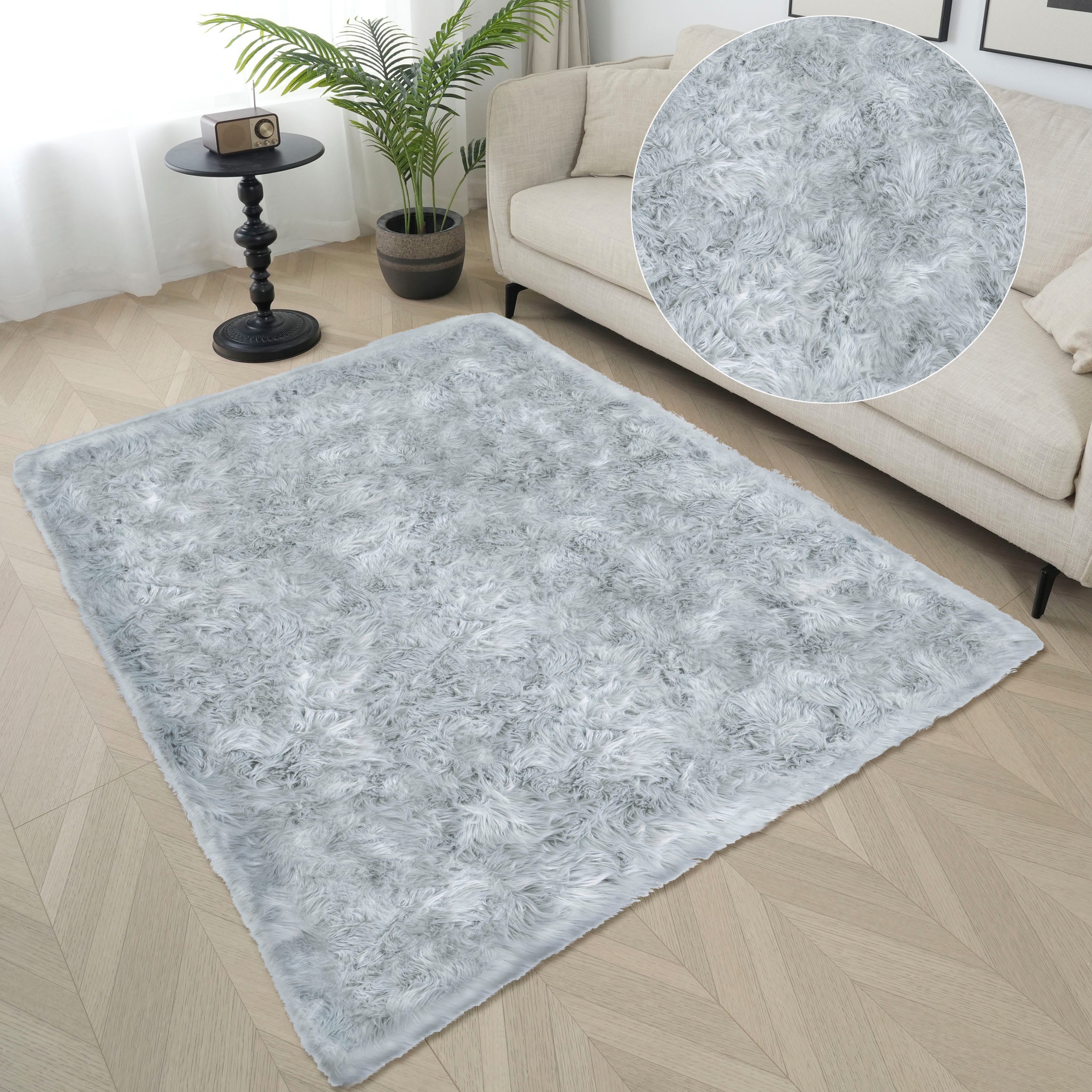 my home Hochflor-Teppich Kalua, verschiedene Formen, rechteckig, Höhe: 60 m günstig online kaufen