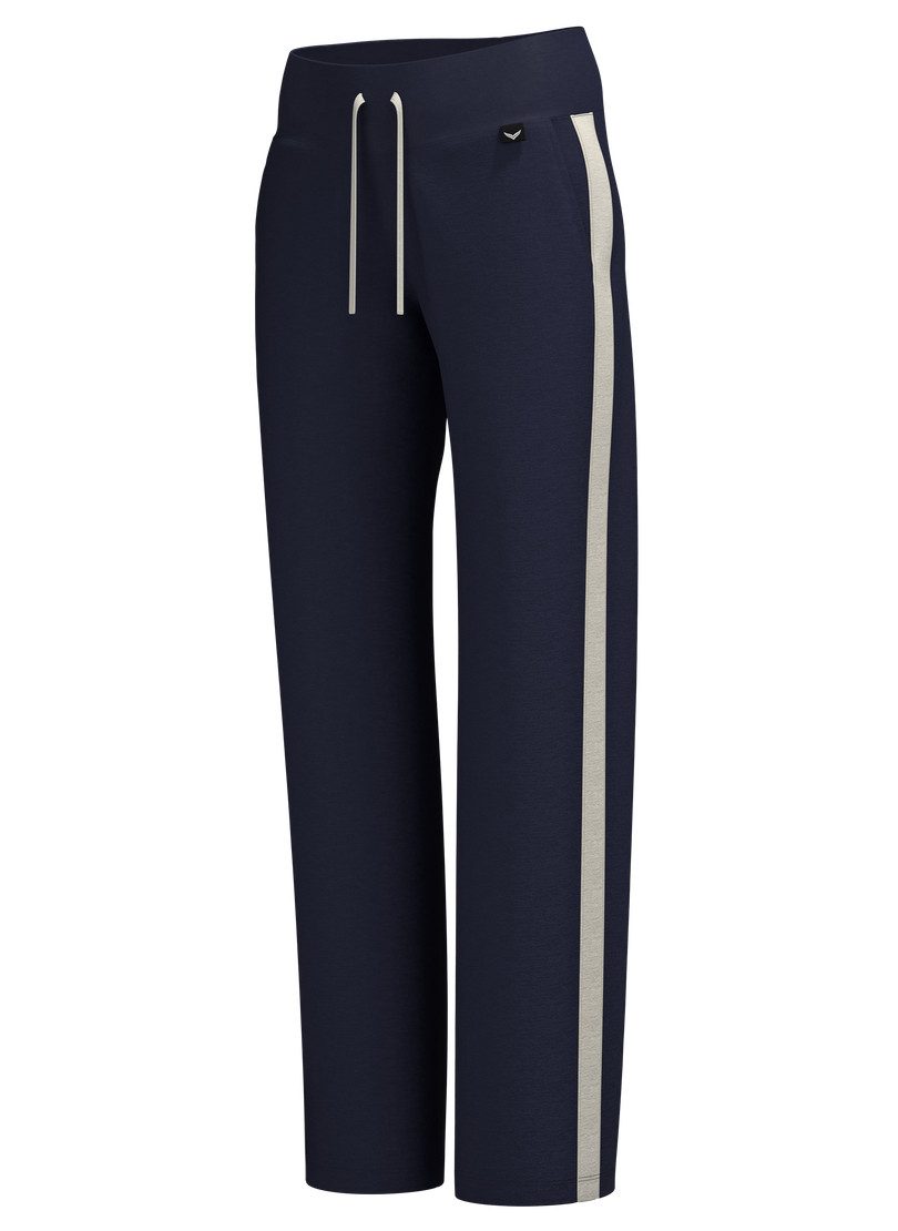 Trigema Jerseyhose TRIGEMA Jogginghose mit kontrastfarbigen Elementen (1-tlg)