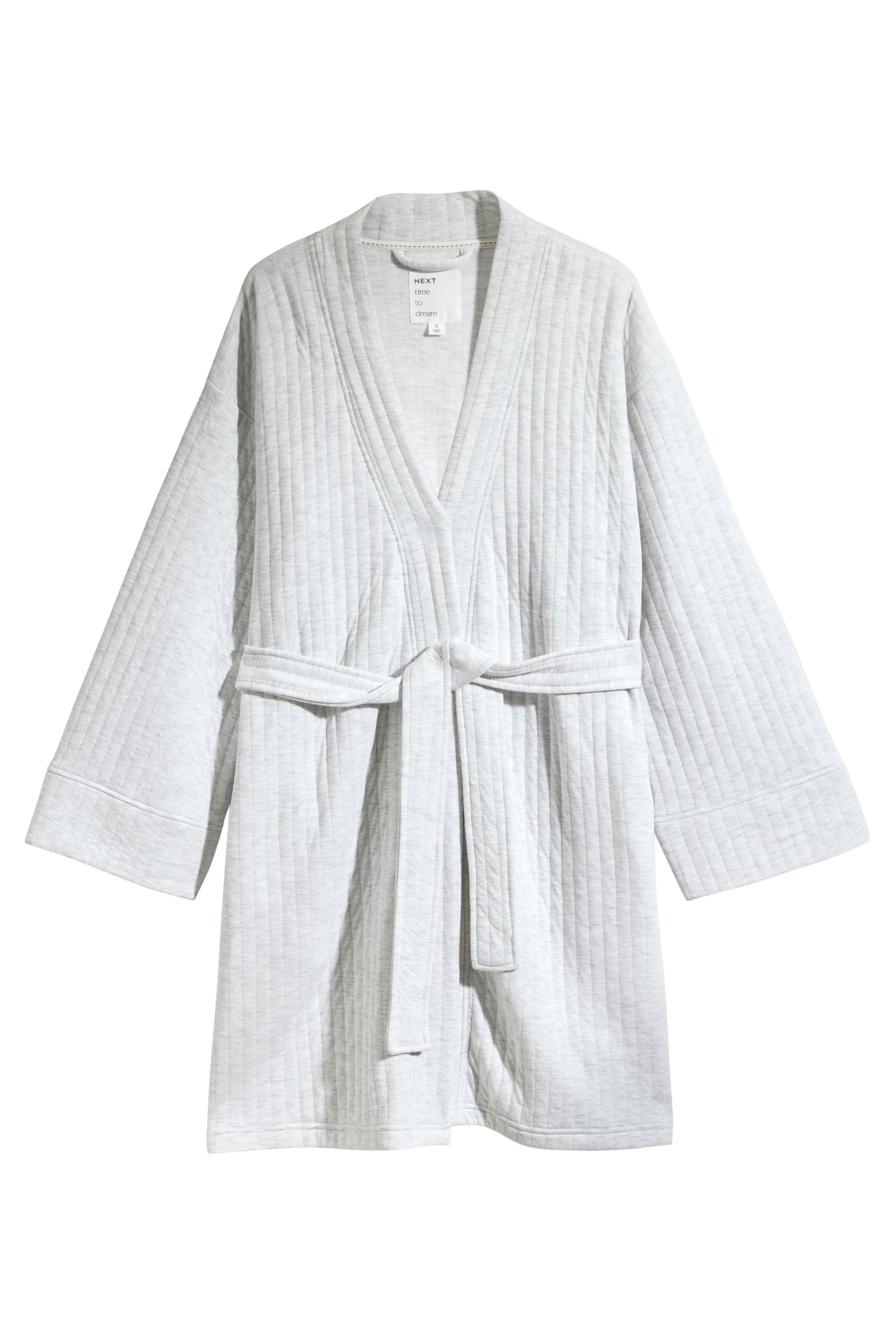 Next Damenbademantel Morgenmantel mit Textur, Polyester (recycelt), Viskose (LENZING™ ECOVERO)