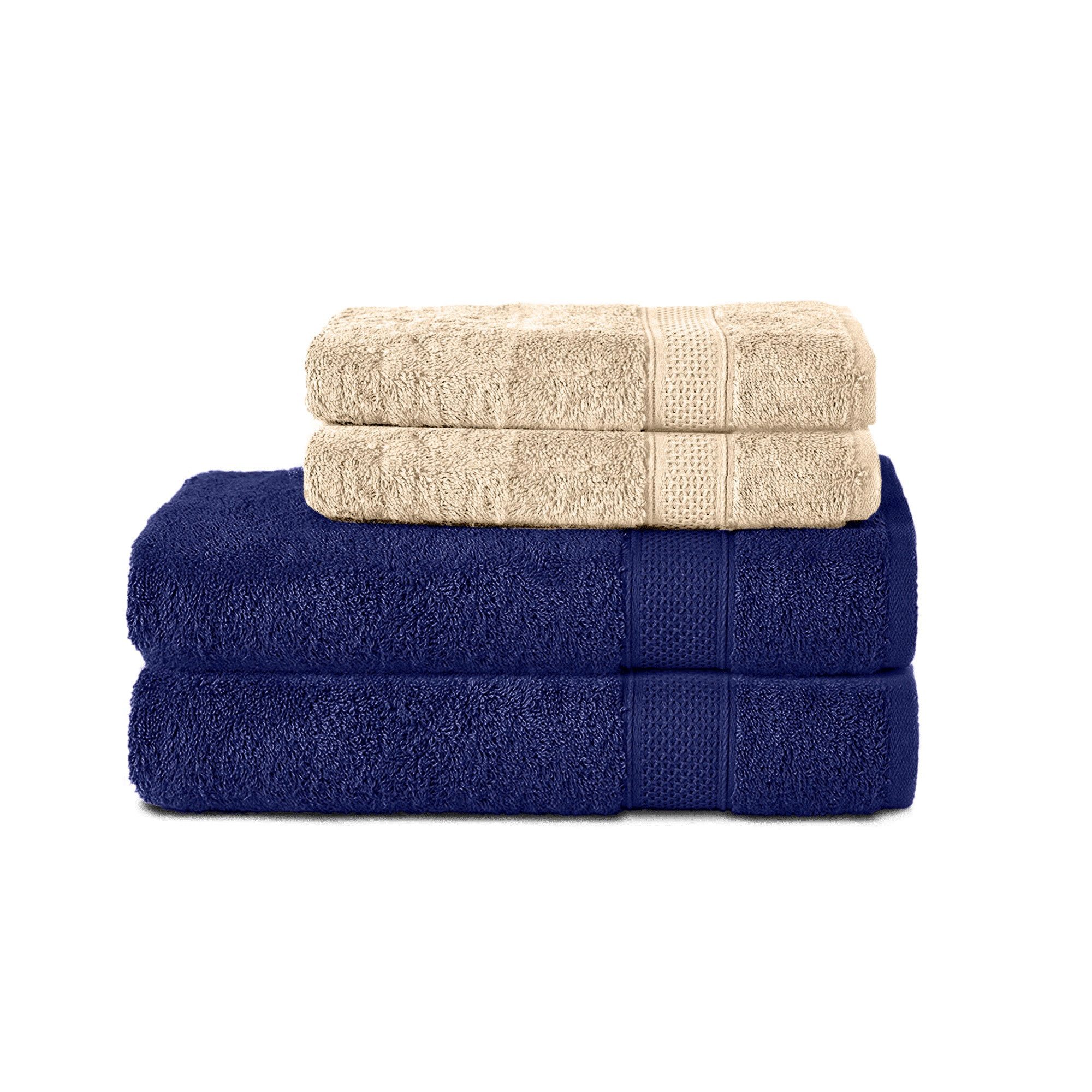 Komfortec Handtuch Set 100% Baumwolle, 2 günstig online kaufen
