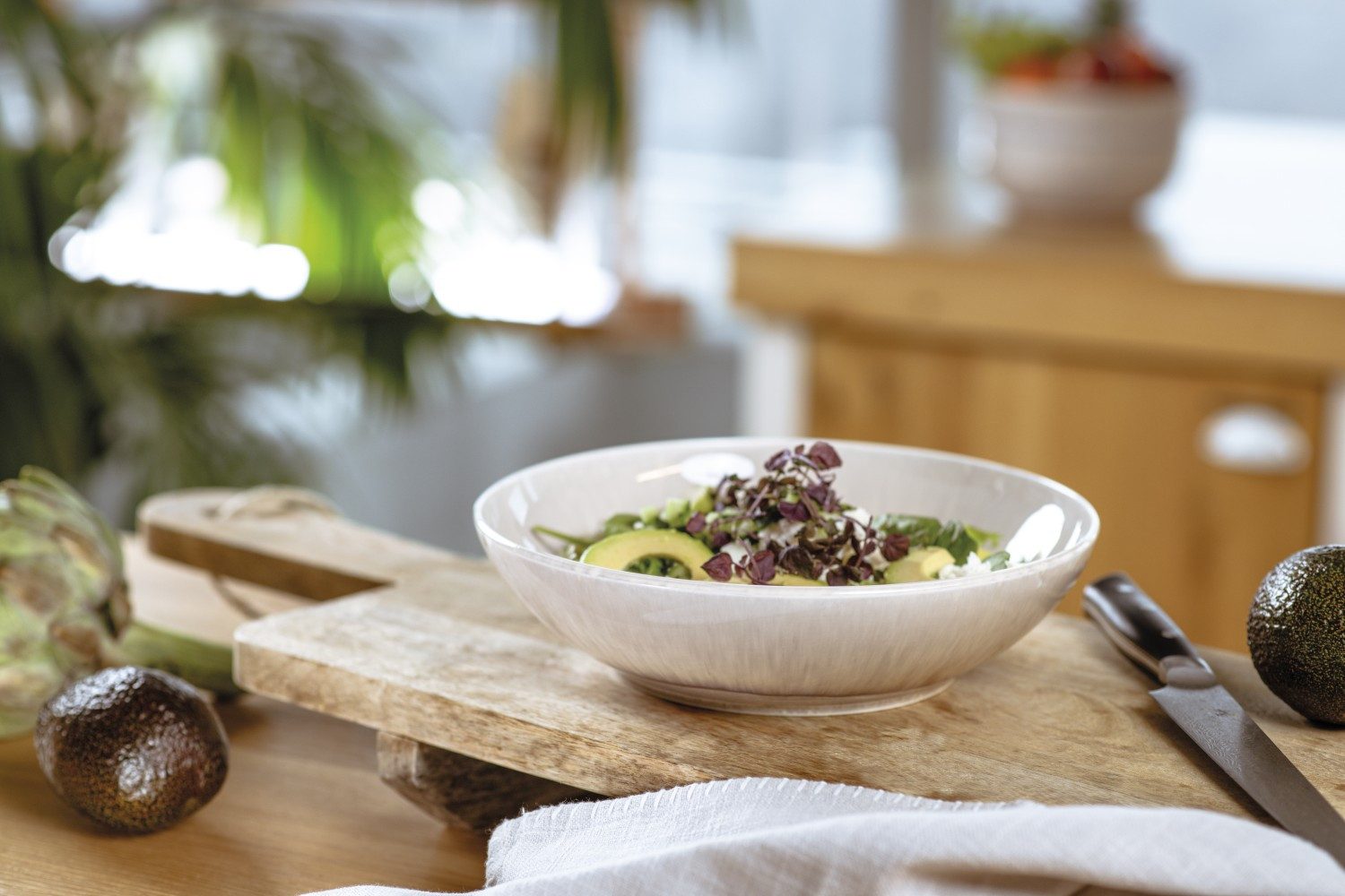 Villeroy & Boch Salatschüssel Perlemor Sand, Porzellan, Spülmaschinengeeignet – Bild 4 von 5
