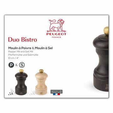 PEUGEOT Salz-/Pfeffermühle Bistro Natur / Schokolade Duo Set