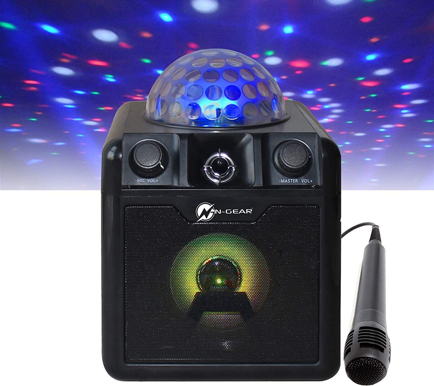 N-GEAR N-Gear DISCO410 Karaoke & Party Bluetooth Lautsprecher Bluetooth-Lautsprecher (DISCO Kugel)