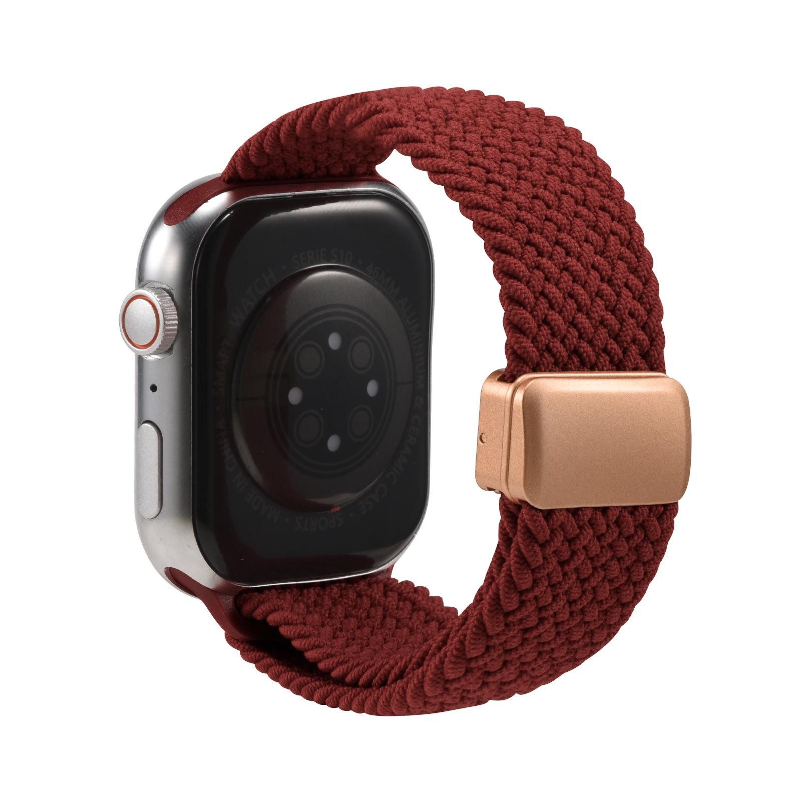 CoolGadget Smartwatch-Armband Fitnessarmband aus Nylon iWatch, für Apple Watch 1 2 3 4 5 6 7 8 9 10 11 SE 1 2 3 38 40 41 42 mm