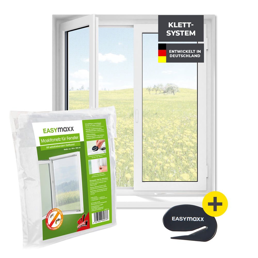 EASYmaxx Insektenschutz-Fensterrahmen Insektenschutzgitter 150 x 180 günstig online kaufen