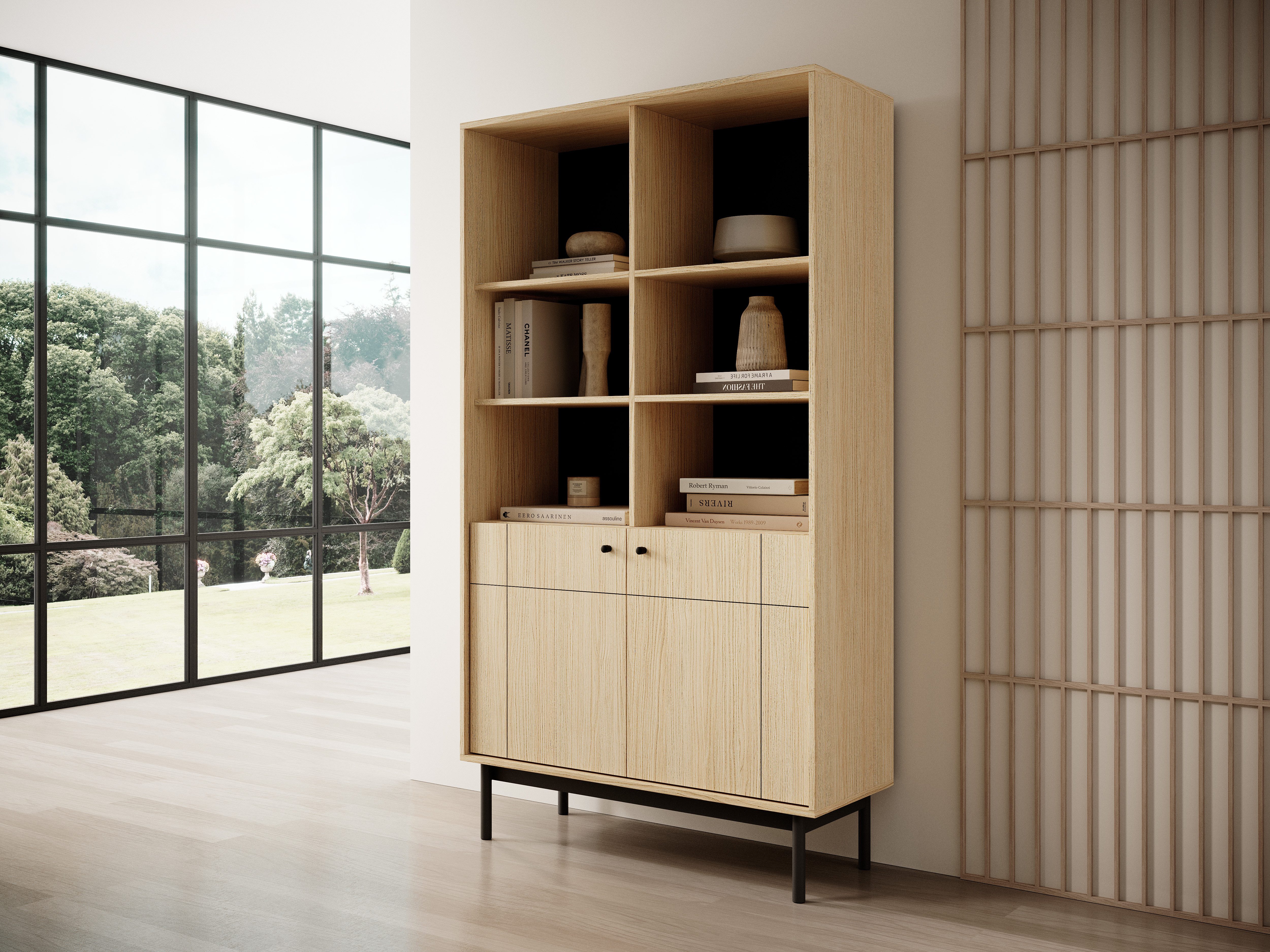 MOEBLO Bücherregal Ismene - R104, Bücherregal Bücherregal für das Büro Bücherregal für Dokumente Wohnbereich Wohnzimmer, (BxHxT):104x185x39 cm