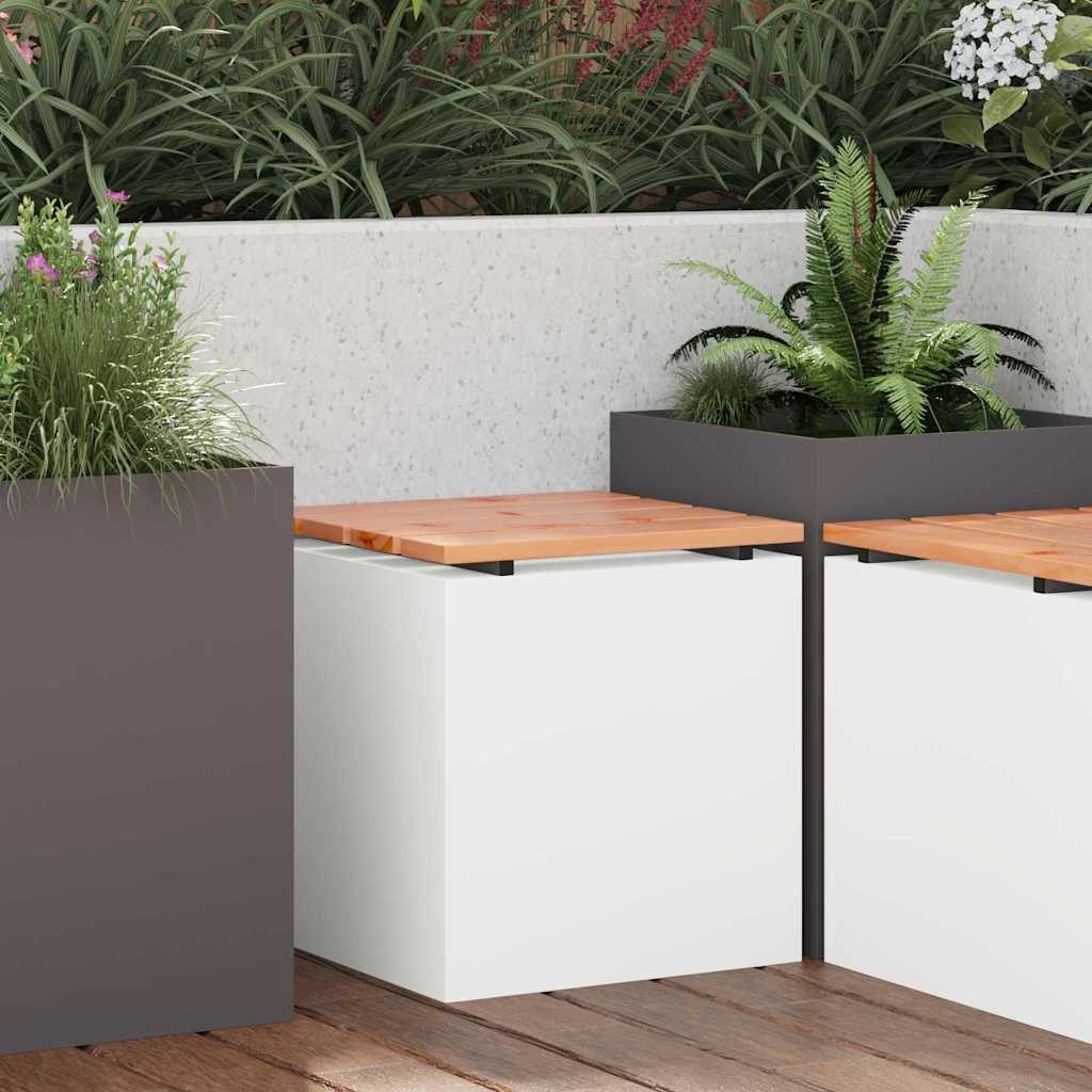 vidaXL Gartenbank Gartenbank Weiß 40 x 40 x 43 cm (1-St)