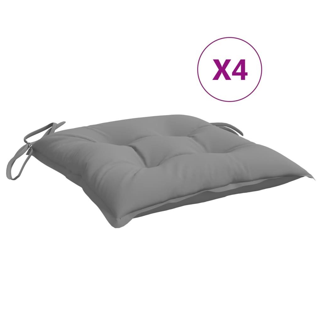vidaXL Sitzauflage Stuhlkissen 4 Stk. Grau günstig online kaufen