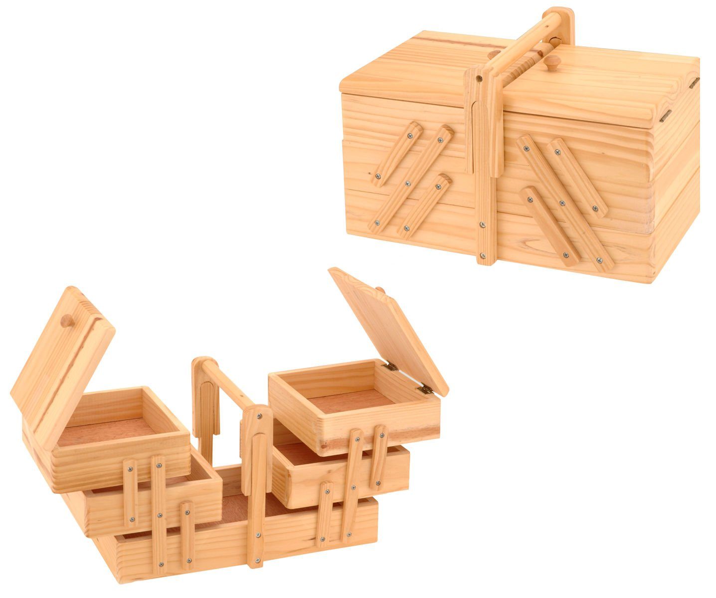 Spetebo Nähkästchen Holz Nähkästchen klappbar - günstig online kaufen
