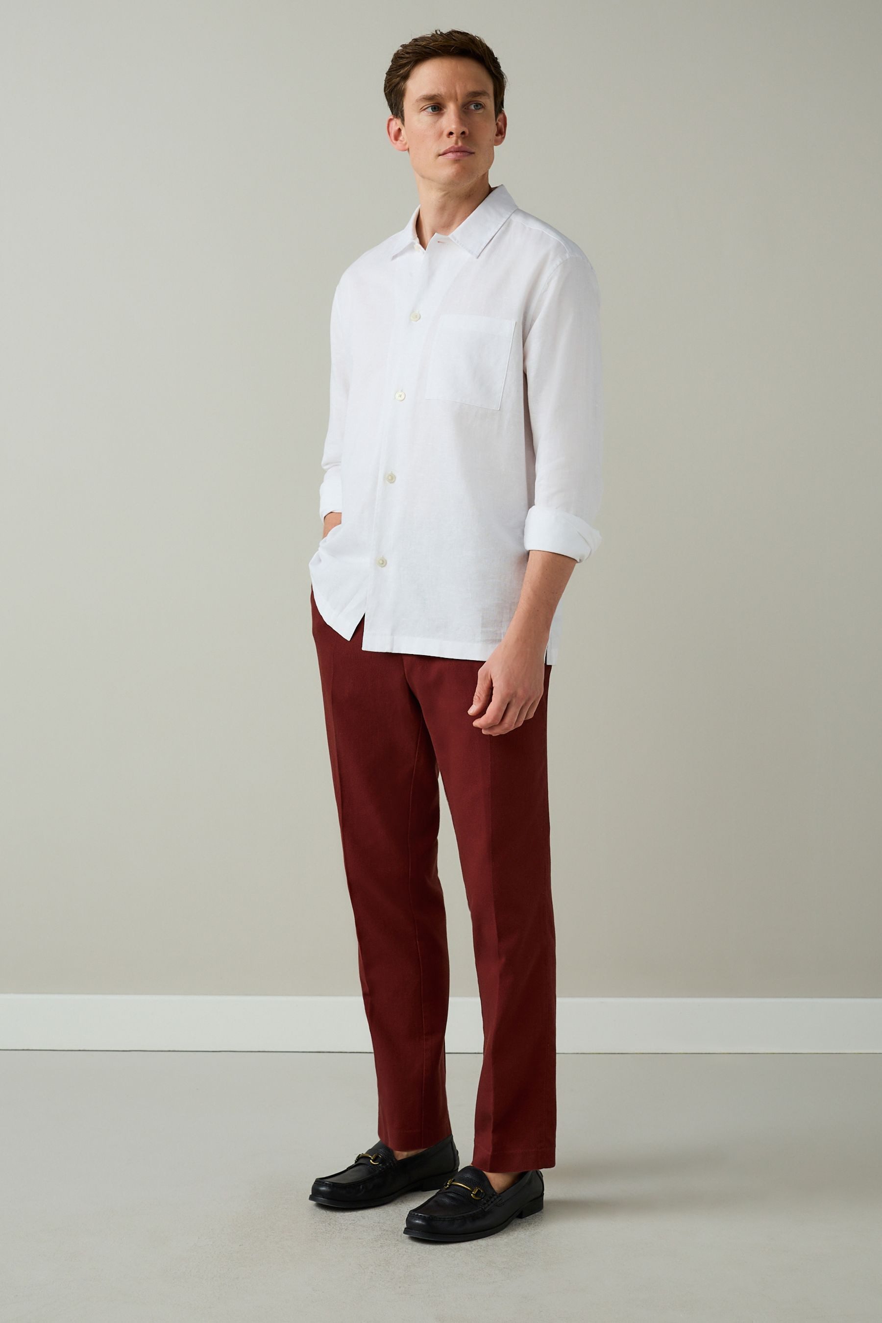 Next Chinohose Elegante, strukturierte Chinohose aus Baumwolle (1-tlg)