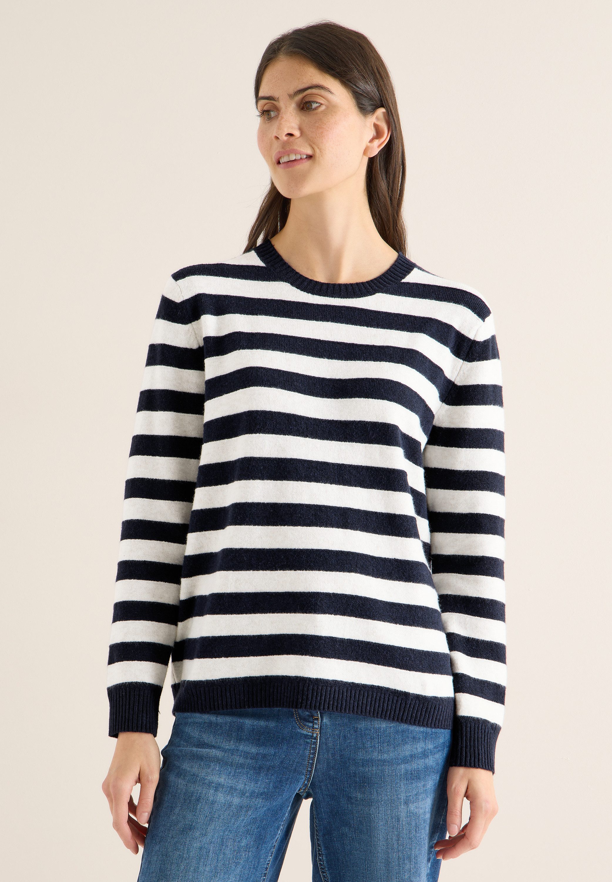 CECIL Rundhalspullover Feinstrick günstig online kaufen