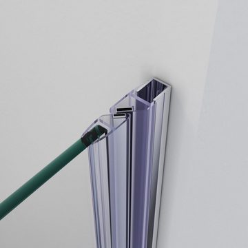 SONNI Dusch-Pendeltür Duschtür Nischendrehtür, 70x195 cm, Einscheibensicherheitsglas mit Nano Beschichtung, mit Verstellbereich, links und rechts montierbar