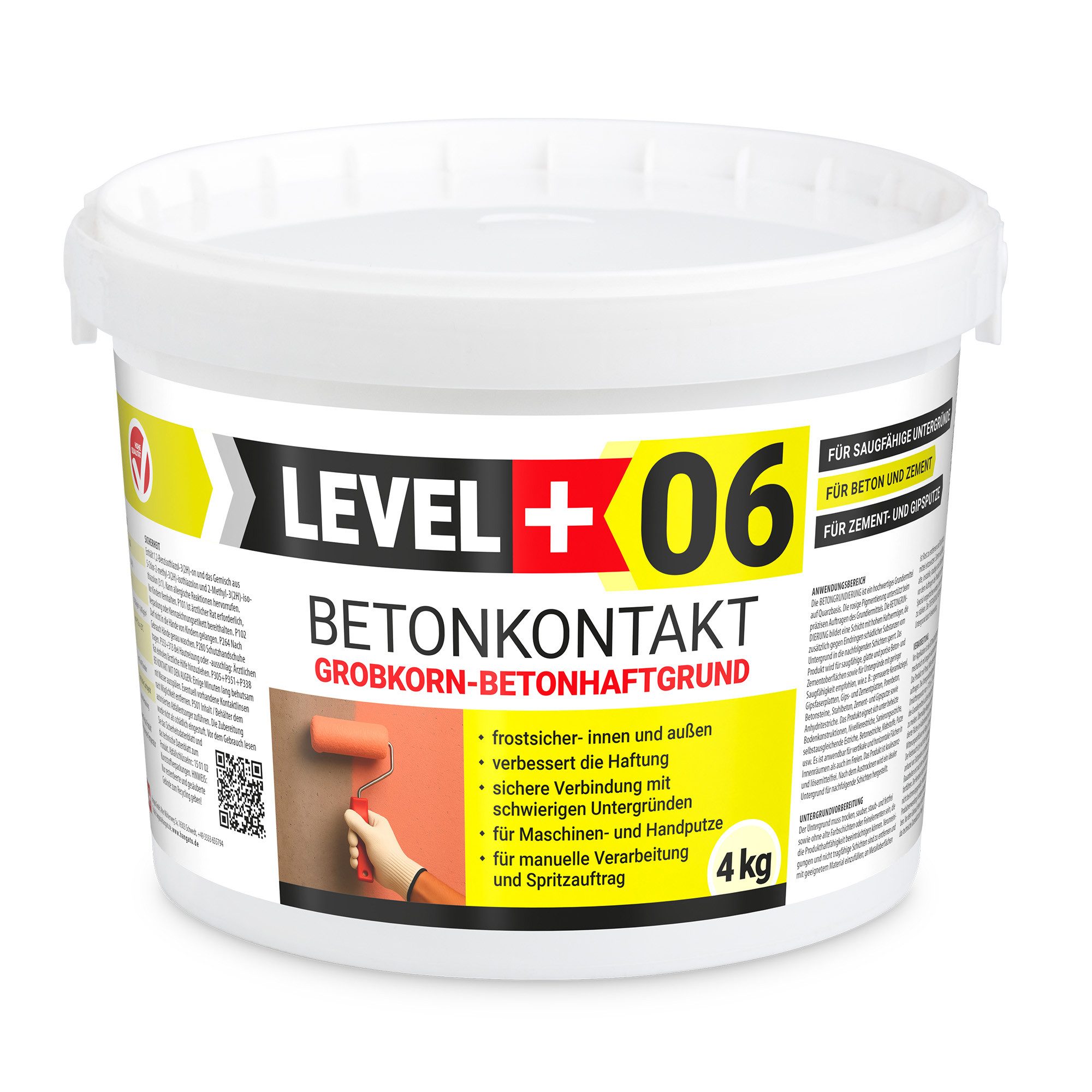 Level+ Haftgrund Betonkontakt Tiefgrund Betonfarbe Grundierung Haftgrund L+06 - 4KG