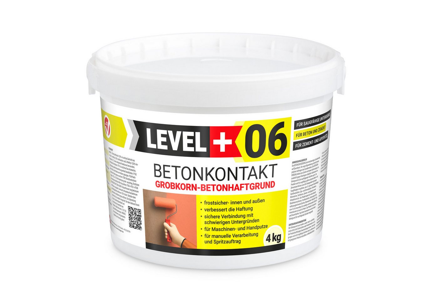 Level+ Haftgrund Betonkontakt Tiefgrund Betonfarbe Grundierung Haftgrund L+06 - 4KG