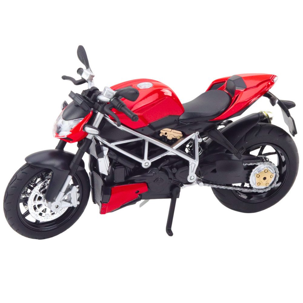 LEAN TOYS Modellmotorrad Motorradmodell Spielzeugmotorrad Sammlerfahrzeug, Maßstab 1:12, (Spar-Set, 1-tlg., 17 x 6,3 x 9,3 cm robust), Licht- & Soundeffekte, Metall, Federung, 1:12