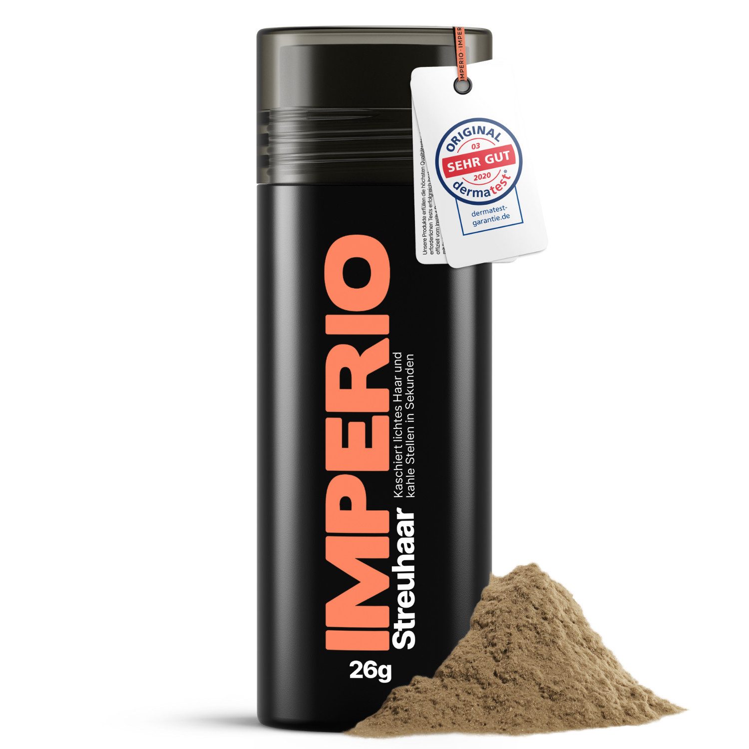 IMPERIO Haarpuder Streuhaar zur Haarverdichtung & vollem Haar in Sekunden - 26g