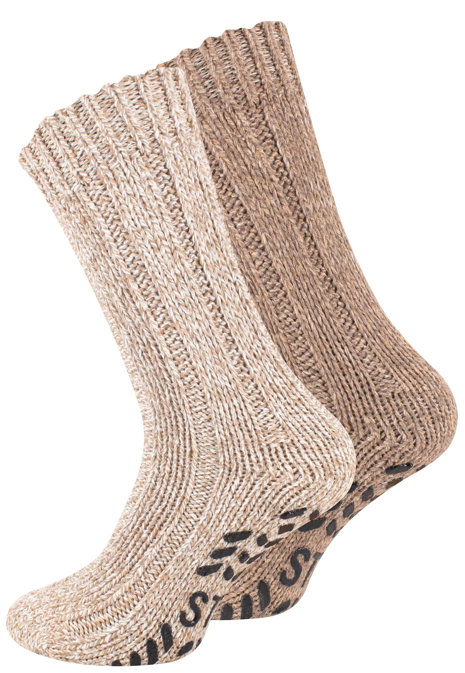 Cotton Prime® Norwegersocken mit ABS - Antirutschsohle (2-Paar)