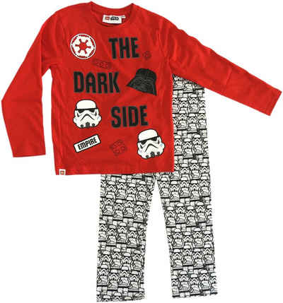 LEGO® Wear Pyjama (Set) Kinder Schlafanzug lang 2tlg Pyjama Set Stormtrooper Jungen rot