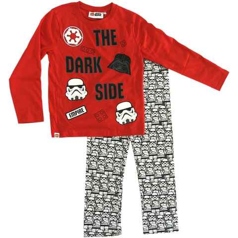 LEGO® kidswear Pyjama (Set) Kinder Schlafanzug lang 2tlg Pyjama Set Stormtrooper Jungen rot