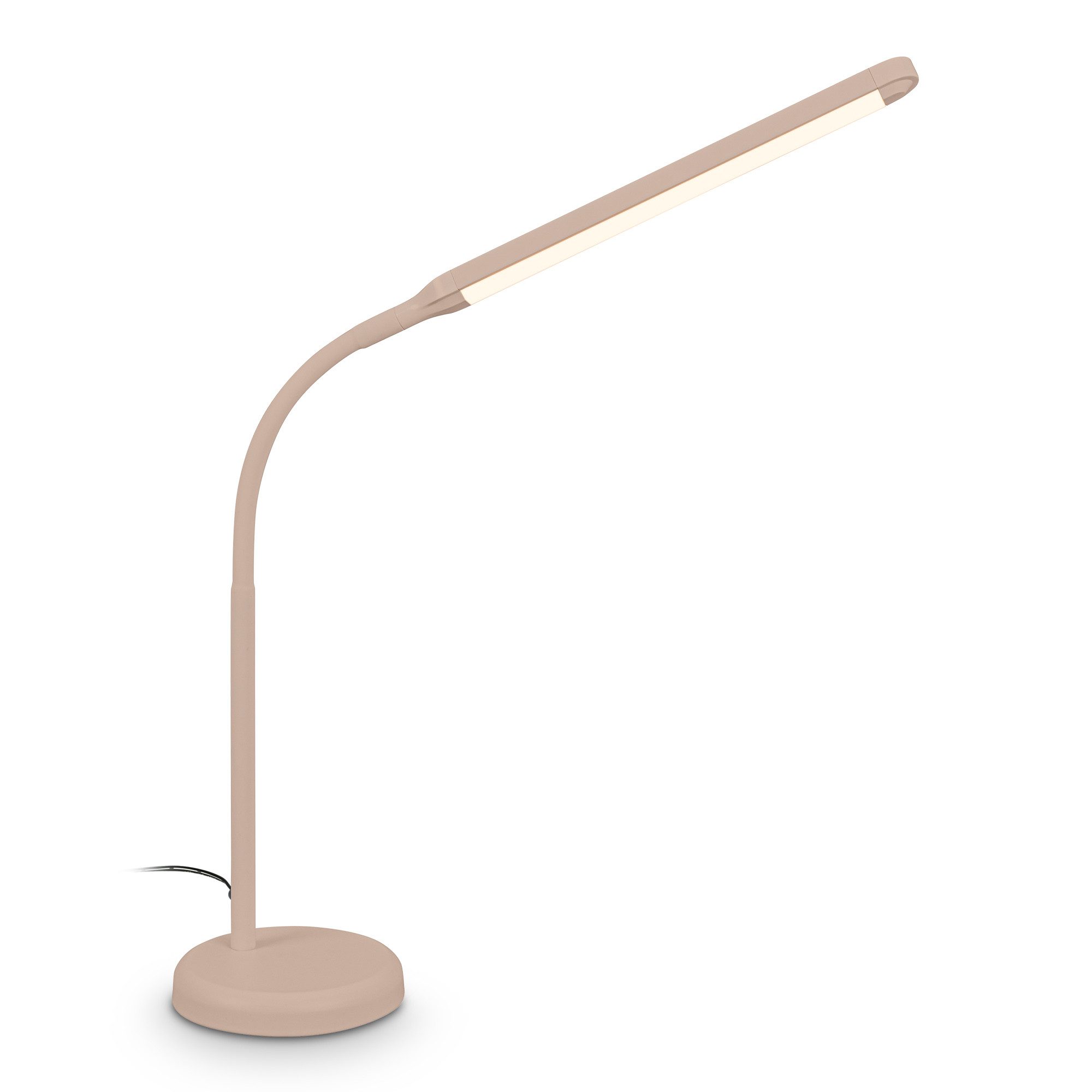 Briloner Leuchten Schreibtischlampe Tischleuchte USB-C weiß/schwarz Home Office dimmbar, LED fest integriert, 13x72,5 cm Schwarz/Weiß 6W Leselampe Büro Kinderzimmer