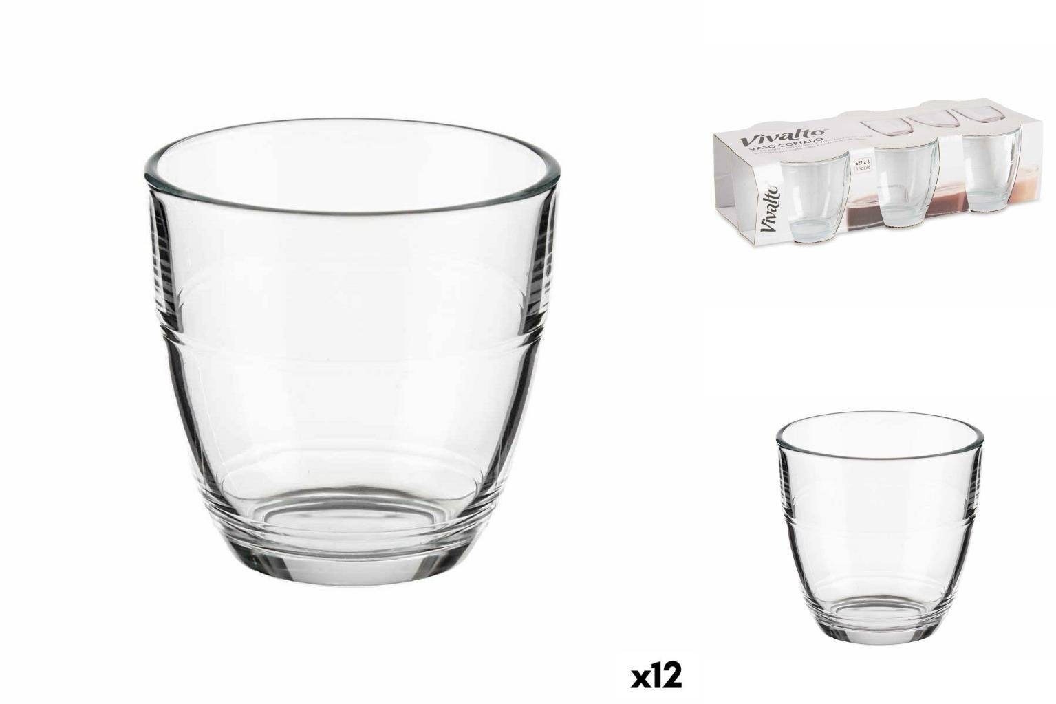 Vivalto Glas Gläserset Durchsichtig Glas 150 ml 12 Stück, Glas