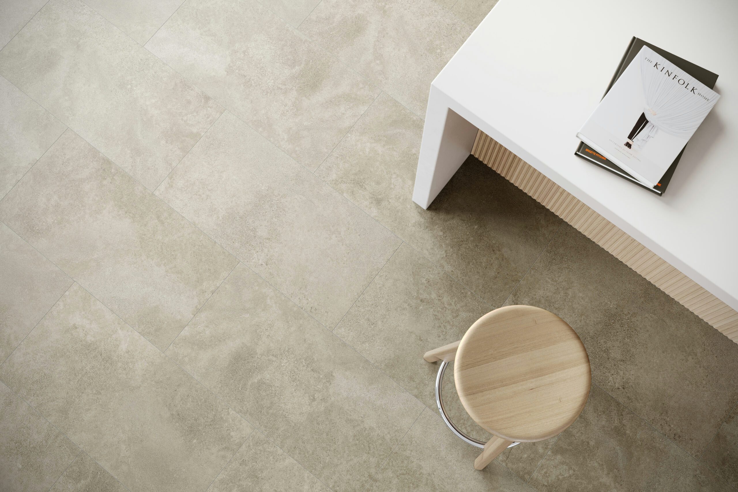 FALQUON GmbH Vinylboden The Floor Stone 800x400x6mm - Made in Germany - Click-Vinylboden, Fliesenoptik, inkl. Trittschalldämmung, Packung, In 1 Packung: 6 Paneele - 1,92m², 1 Packung: 6 Paneele - 1,92 m²