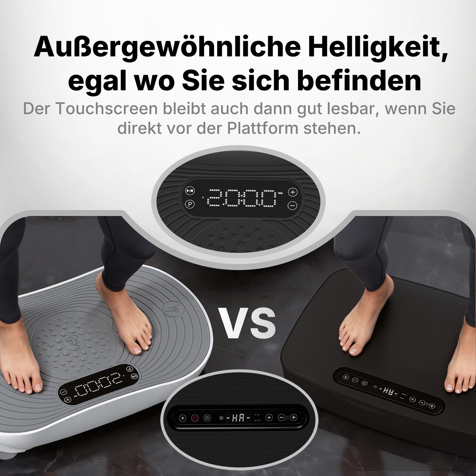 MERACH Vibrationsplatte leise und Kompakte Vibrationsplatte mit LED-Display, 150 W, 99 Intensitätsstufen, (1 tlg), mit Fernbedienung, für Ganzkörpertraining zu Hause, bis 150 kg