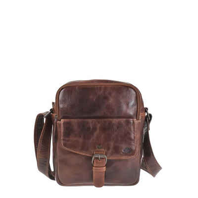 Greenburry Umhängetasche Rugged, Schultertasche, 24x25cm, Leder im antik Look