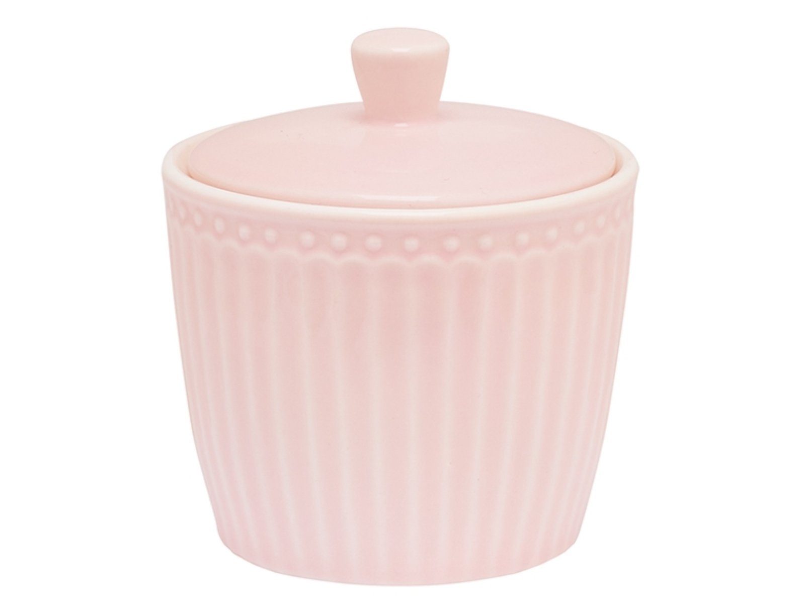 Greengate Zuckerdose Alice Zuckerdose pale pink 10 cm, Steinzeug