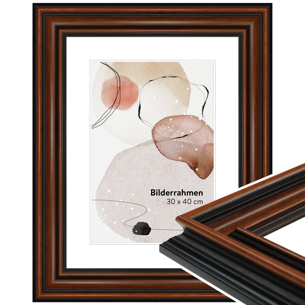 WANDStyle Bilderrahmen H017, Nussbaum-Optik, aus Massivholz günstig online kaufen