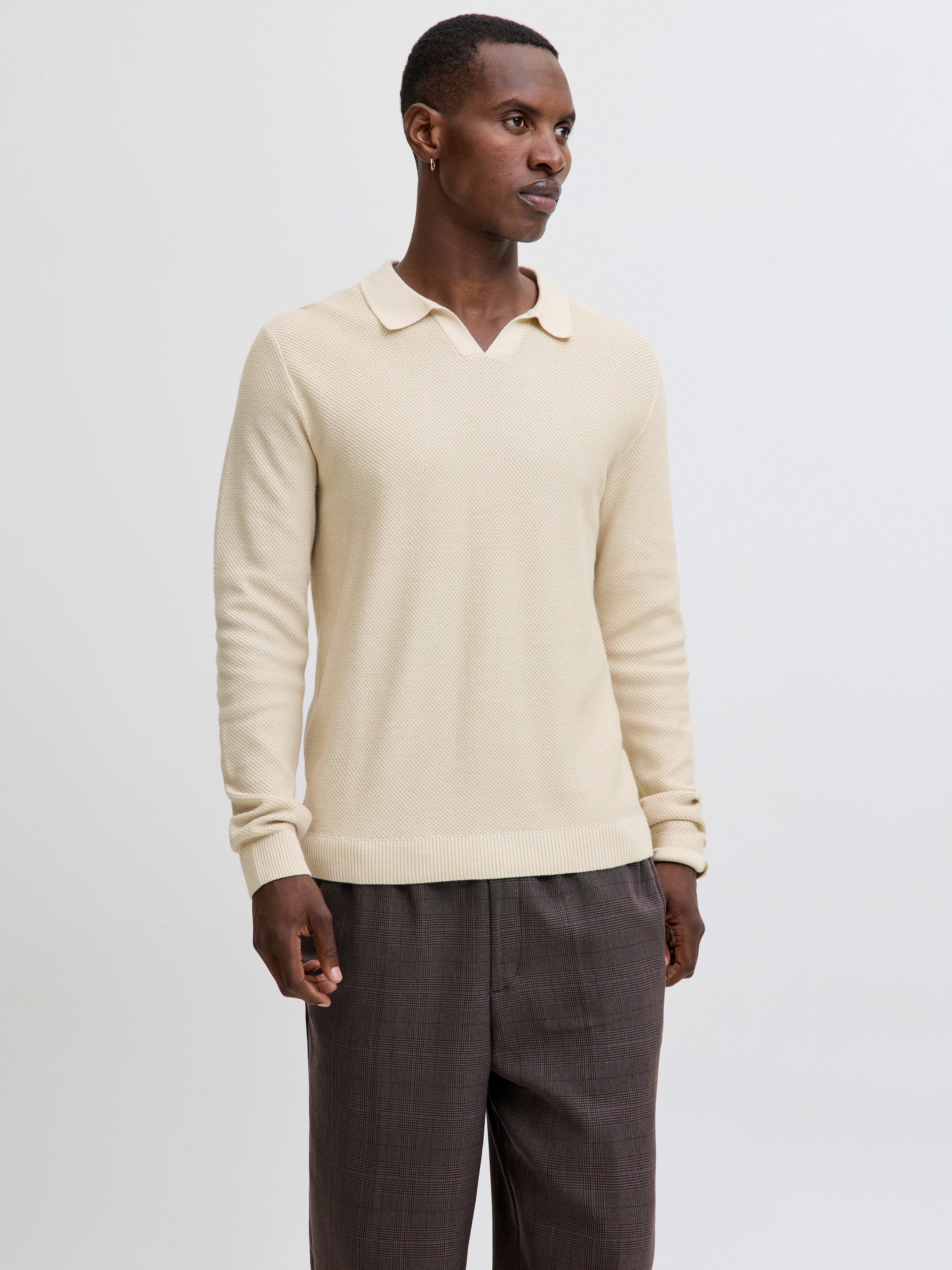 Jack & Jones Polokragenpullover JPRBLAEASTON KNIT SPLIT NECK LS SN günstig online kaufen