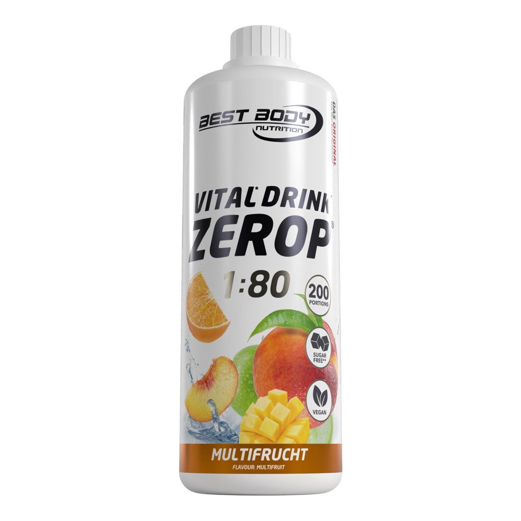 Best Body Nutrition Vital Drink Zerop - 1000 ml Flasche Sirup