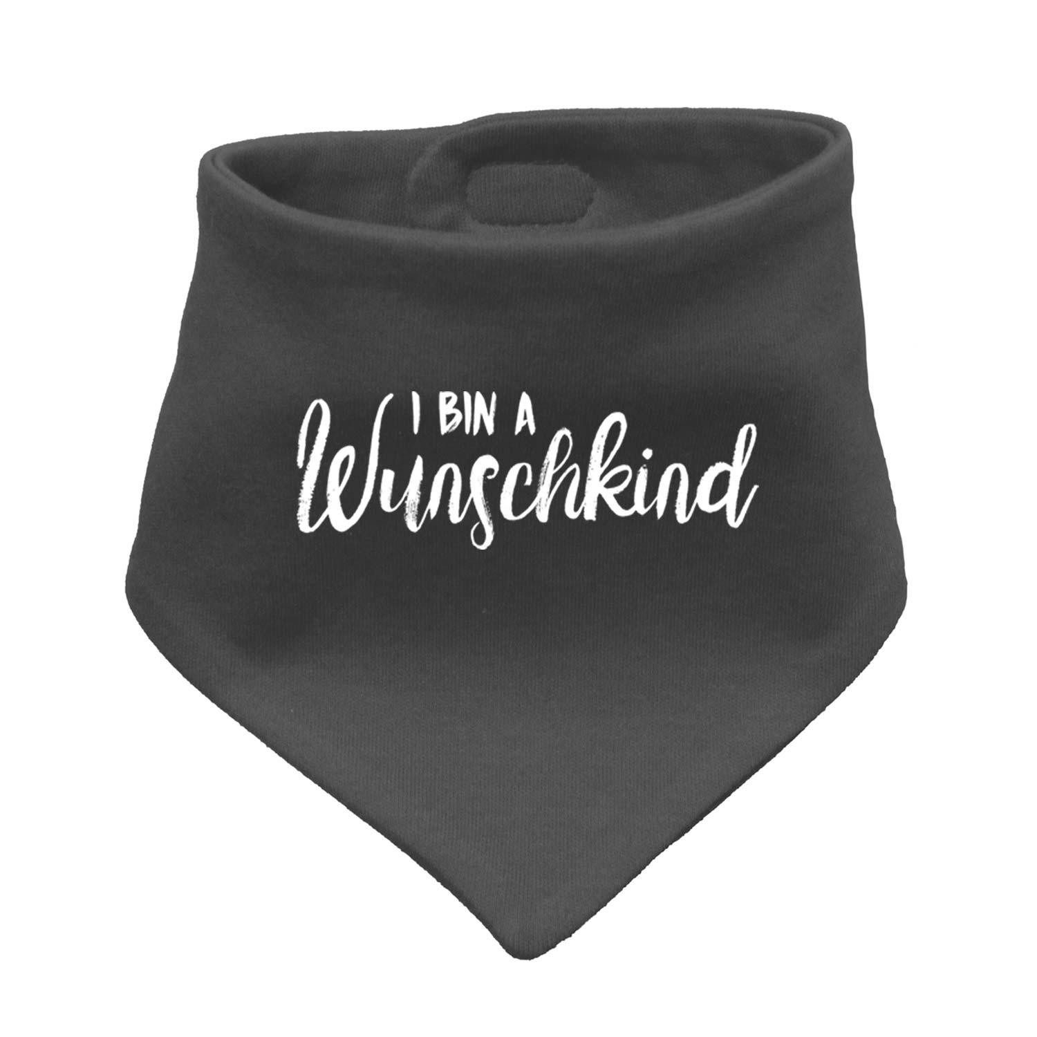 Bavariashop Halstuch Baby-Dreieckstuch „Wunschkind“ mit bayerischem Spruch, Bio-Baumwolle