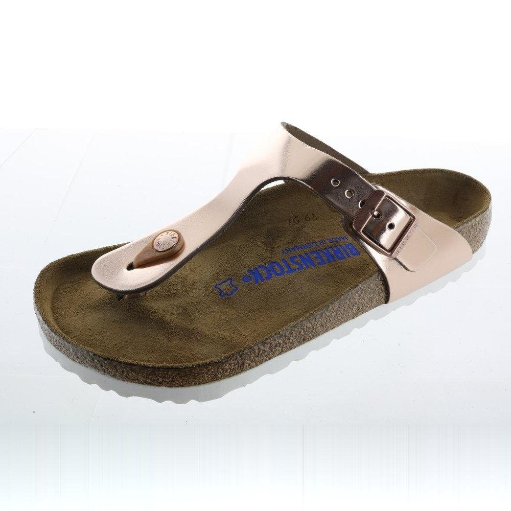 Birkenstock Pantolette Gizeh NL SFB Metallic Copper Pantolette